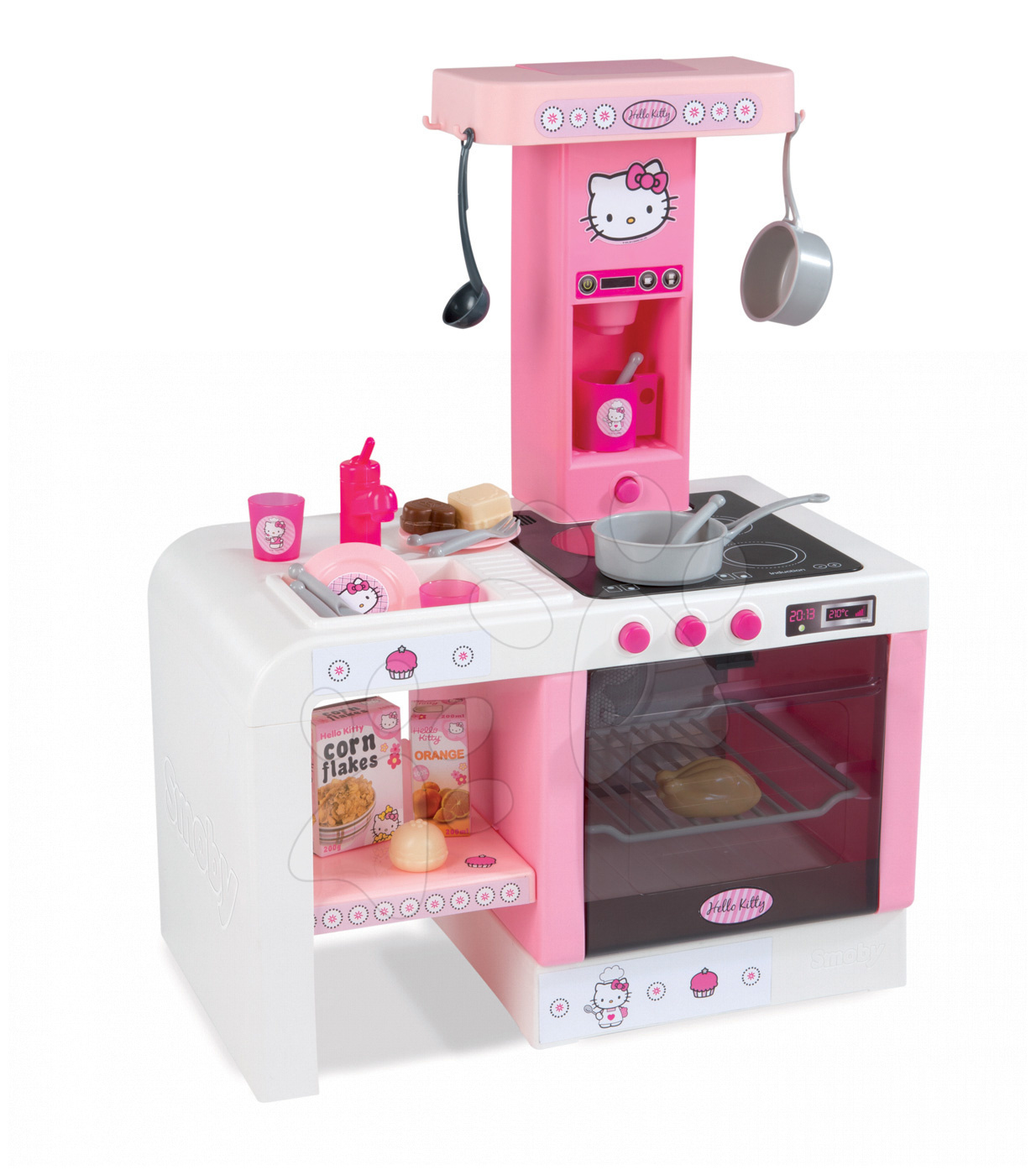 Smoby kuchynka pre deti Hello Kitty Cheftronic 24195 ružovo-biela