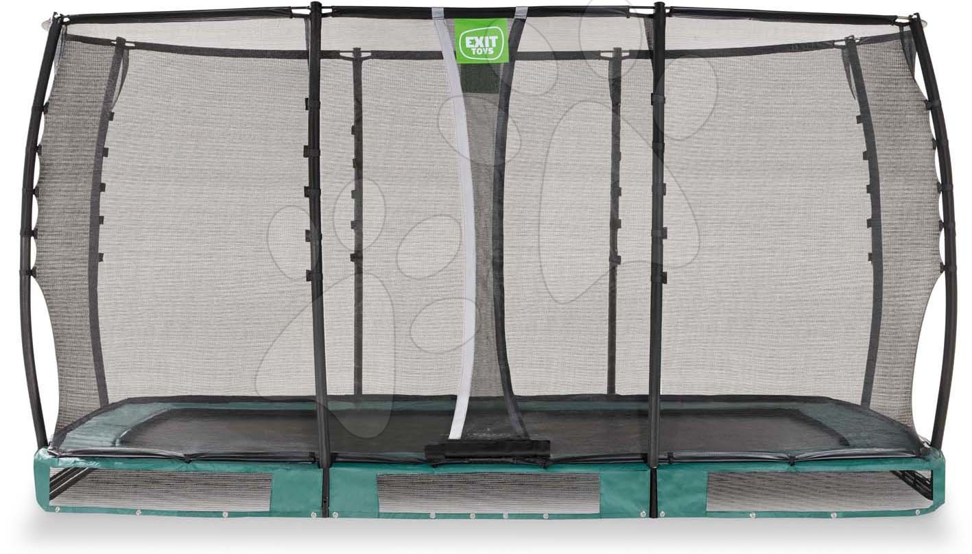 Trampolína s ochrannou sieťou Allure Premium ground Exit Toys prízemná 214*366 cm zelená