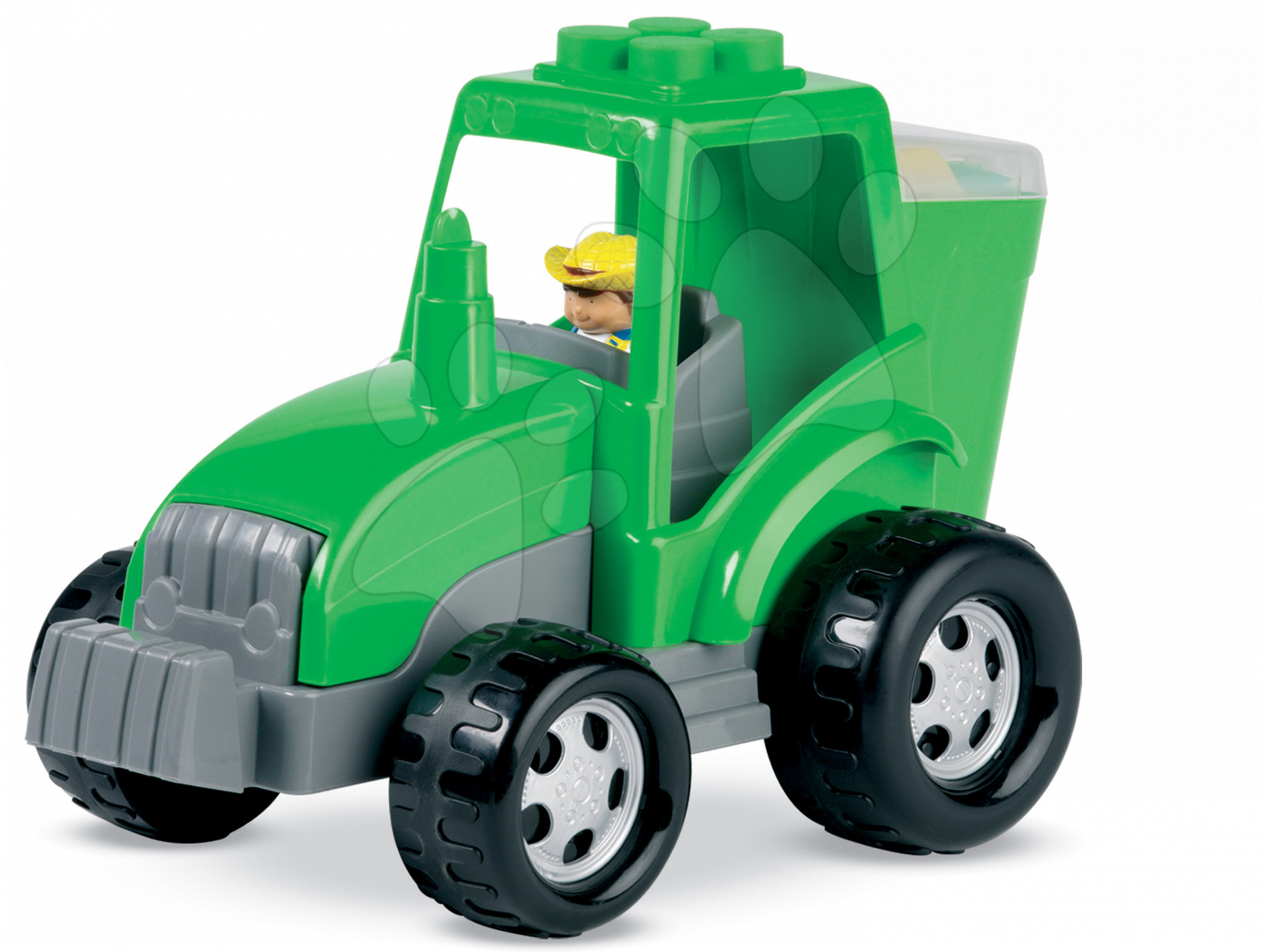 Écoiffier plastový traktor so stavebnicou Abrick 1584 zelený alebo červený