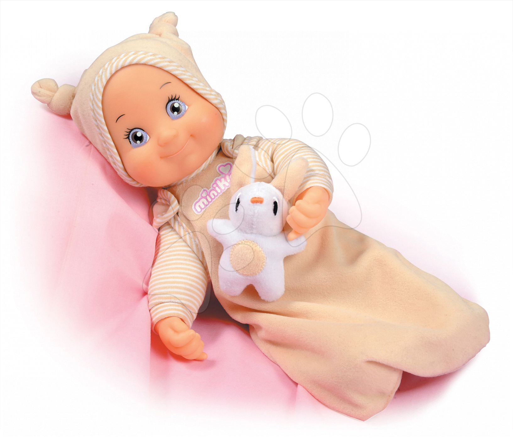 Smoby uspávajúca bábika pre deti MiniKiss 160154 béžová