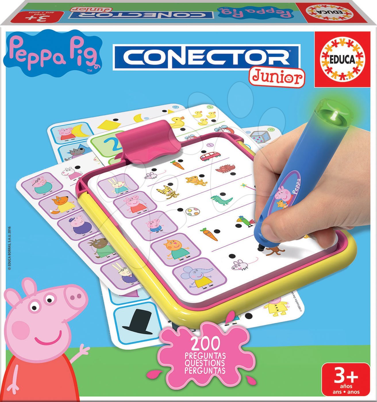 Conector Junior Peppa Pig 40 kariet a 200 otázok Educa 16230