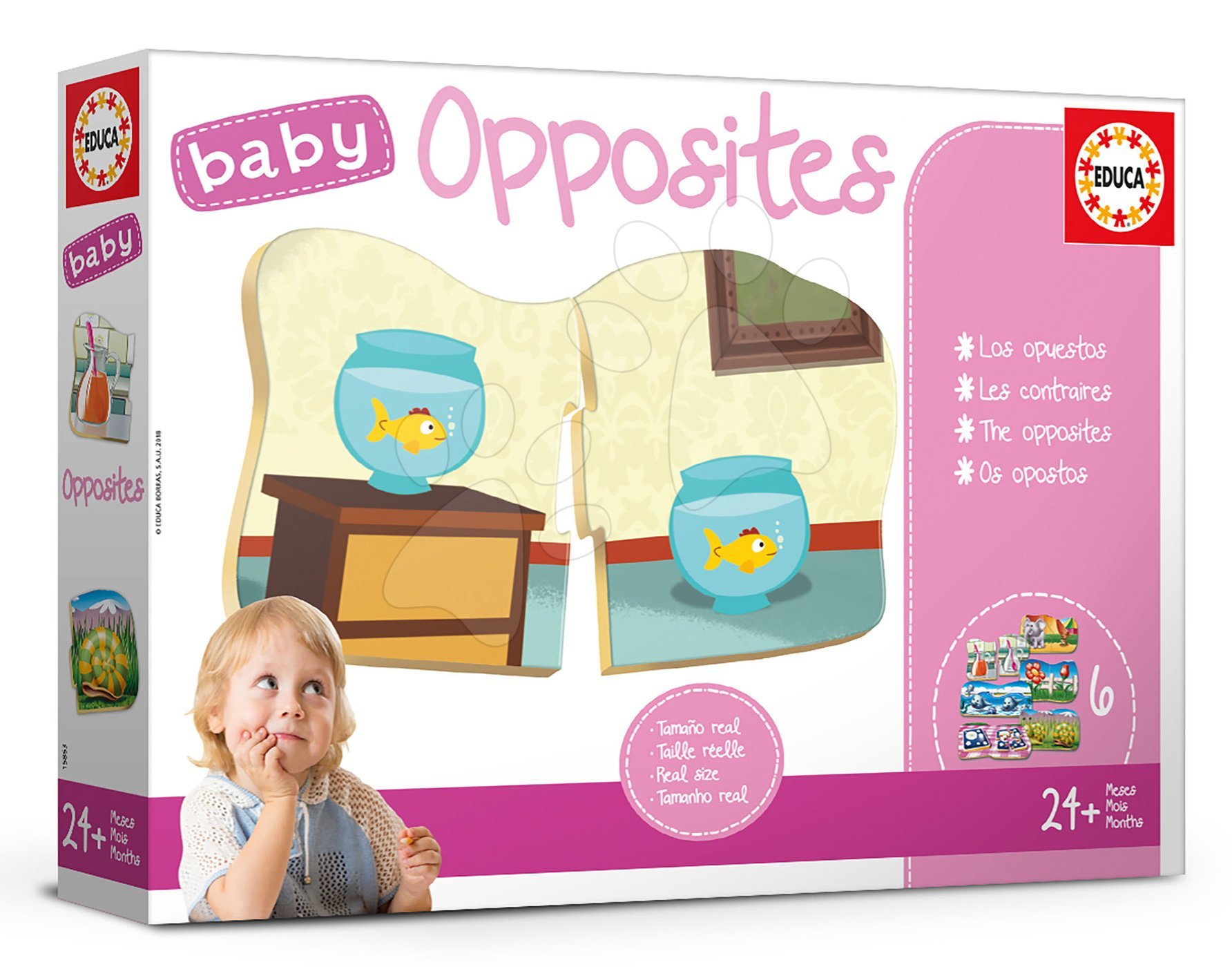 Educa náučná hra pre najmenších Baby Opposites Učíme sa nájsť protiklady 18122