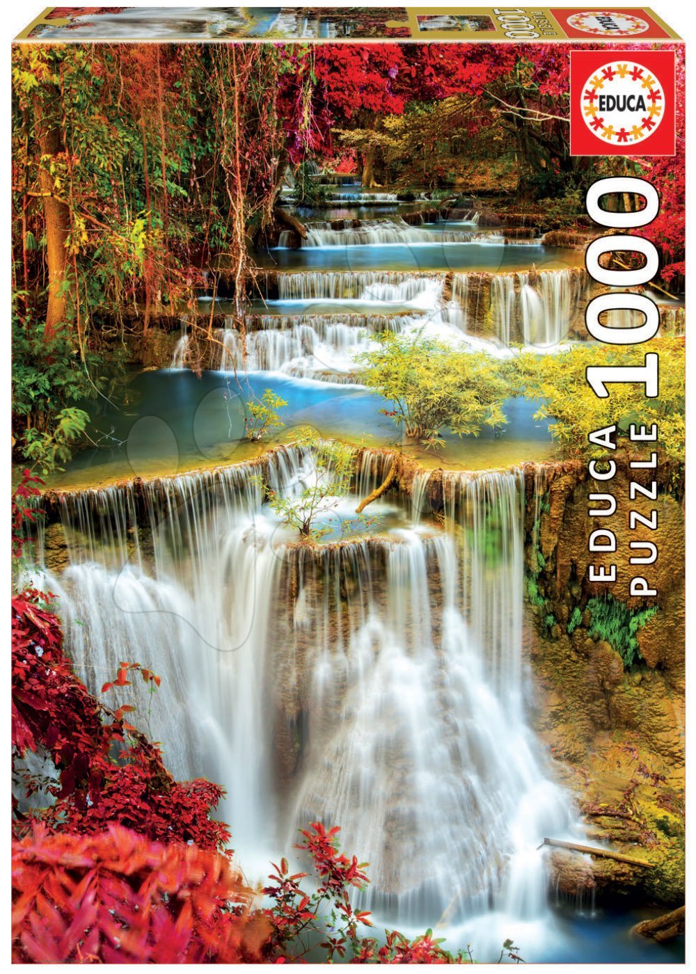 Puzzle Waterfall in Deep Forest Educa 1000 dielov a Fix lepidlo od 11 rokov