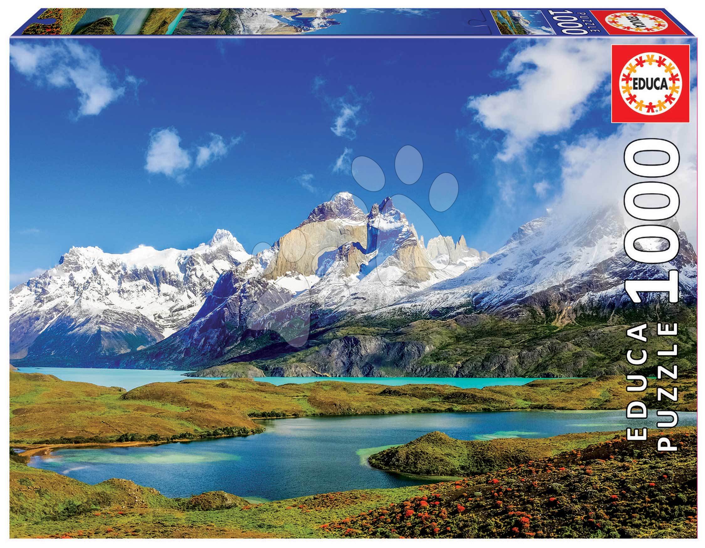 Puzzle Torres del Paine Patagonia Educa 1000 dielov a Fix lepidlo