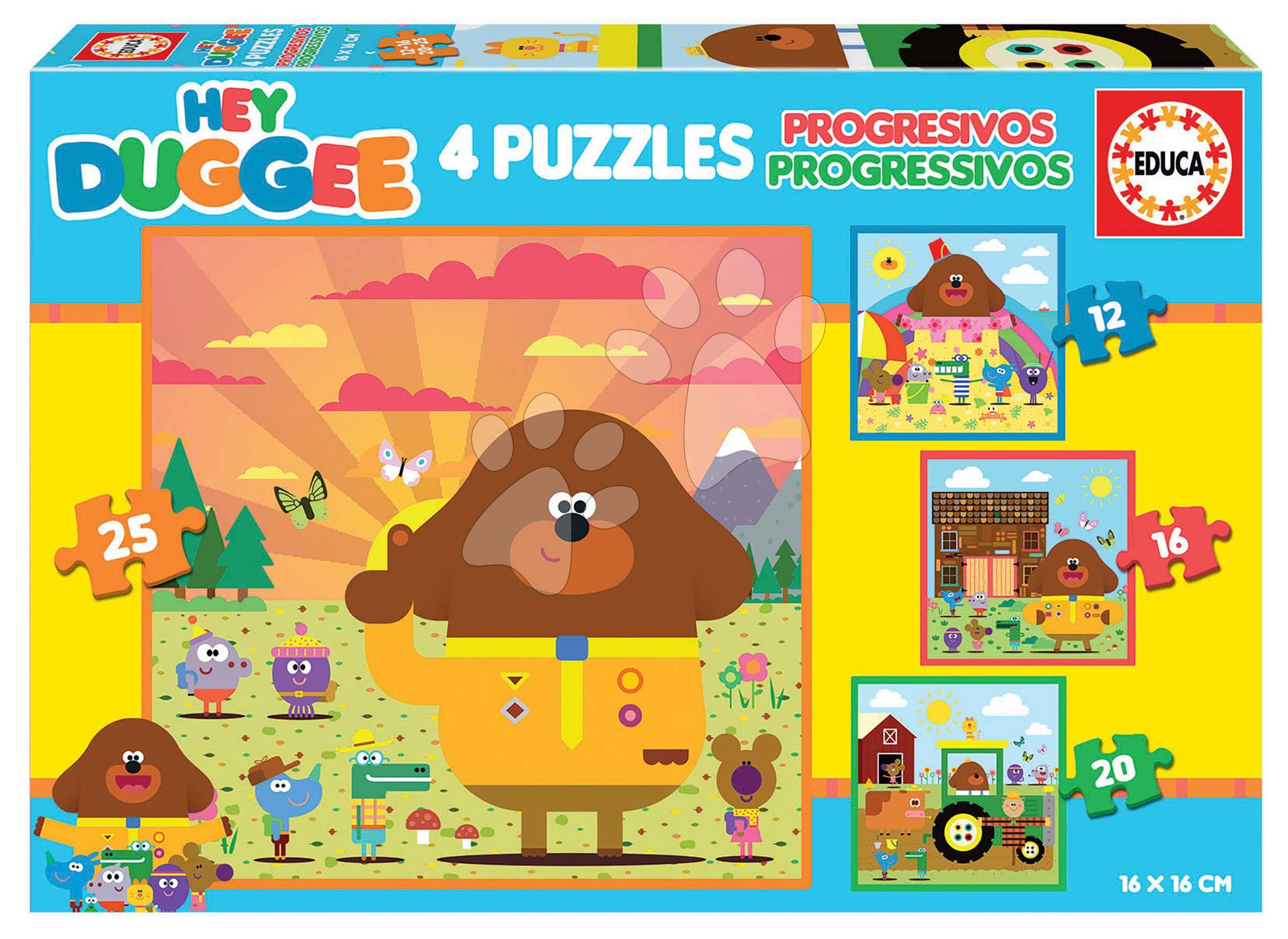 Puzzle Hey Duggee Progressive Educa 12-16-20-25 dielov