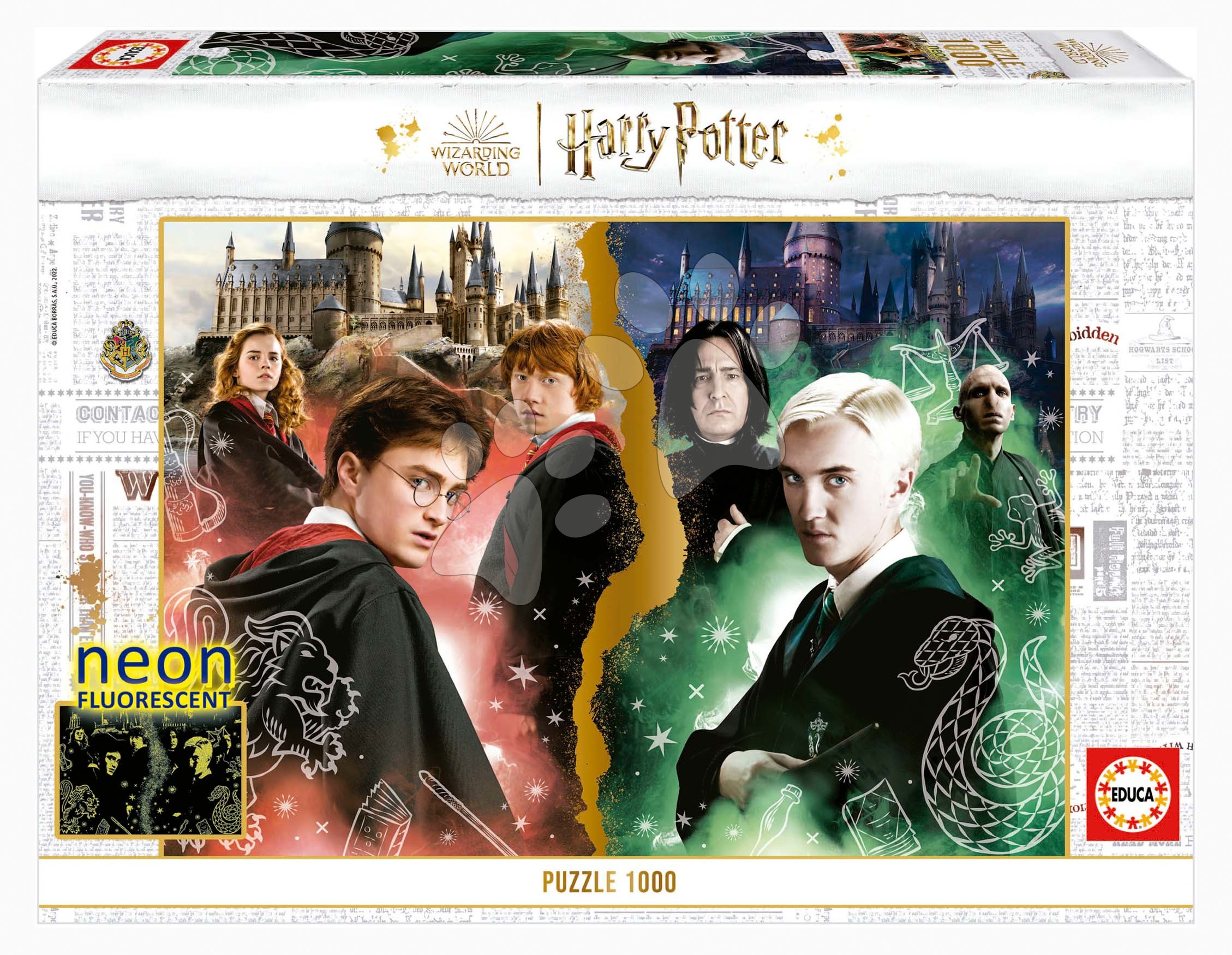 Puzzle Harry Potter 2 Neon Educa 1000 dielov a Fix lepidlo svietiace EDU19489