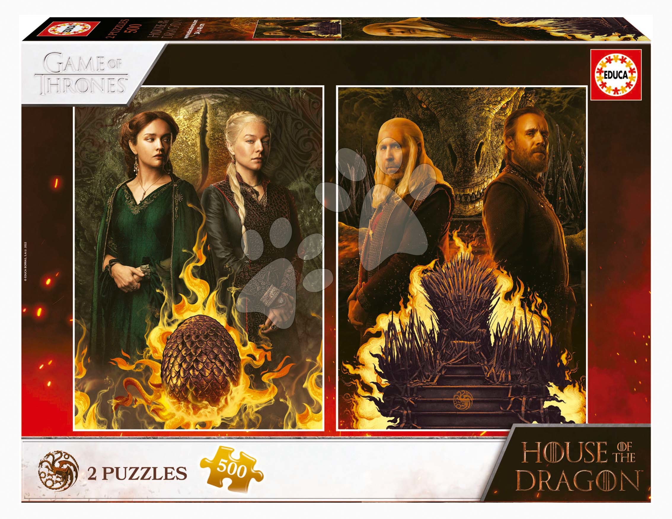 Puzzle House of the Dragon Educa 2x500 dielov a Fix lepidlo