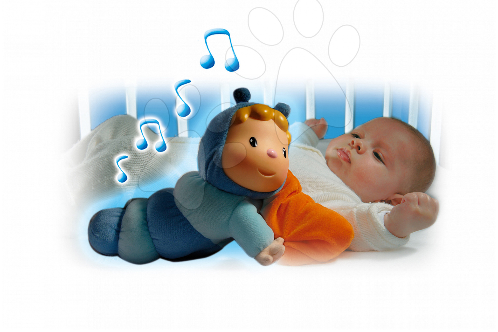 Smoby svietiaca bábika Chowing Cotoons pre kojencov 211333 modrá