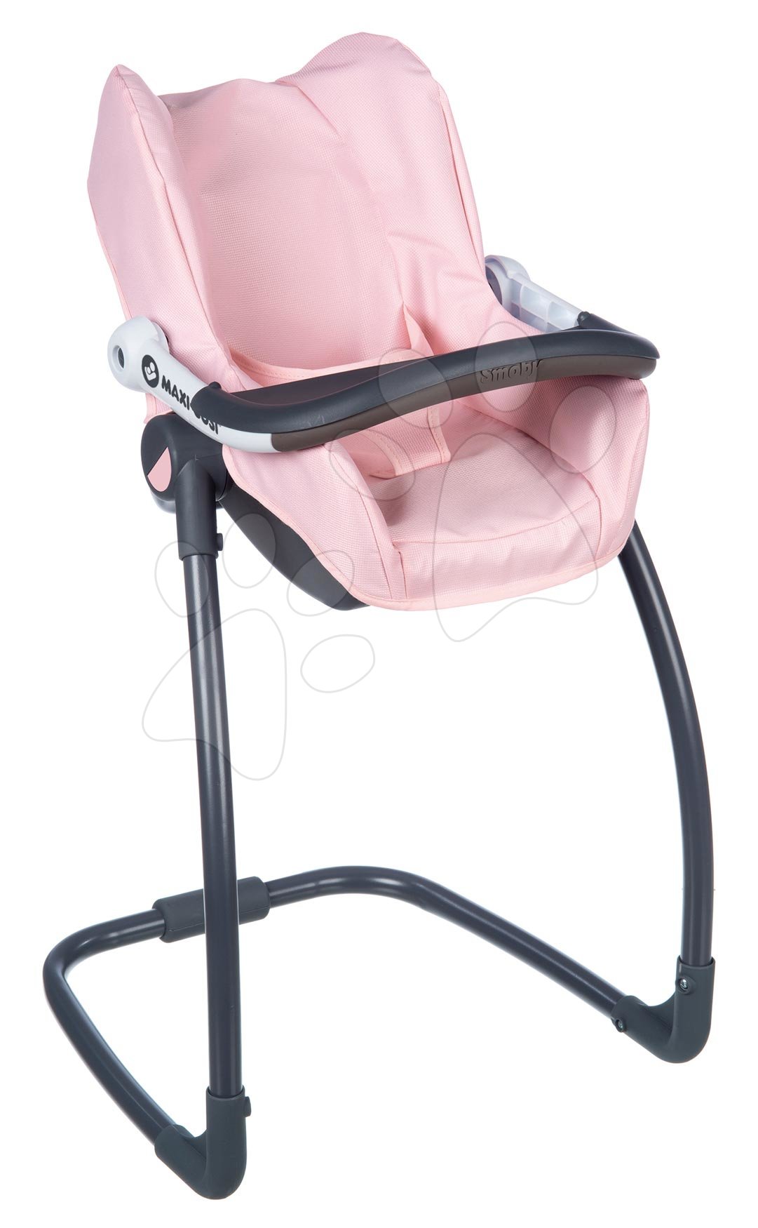 Jedálenská stolička s autosedačkou a hojdačkou Powder Pink Maxi Cosi&Quinny Smoby trojkombinácia s bezpečnostným pásom