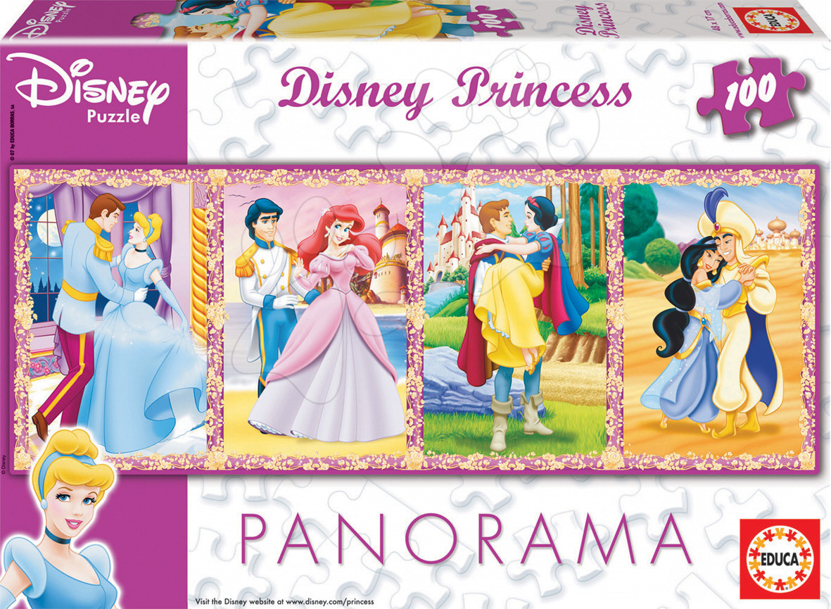 Dětské puzzle Panorama Princezny Educa 100 dílů 13500 barevné