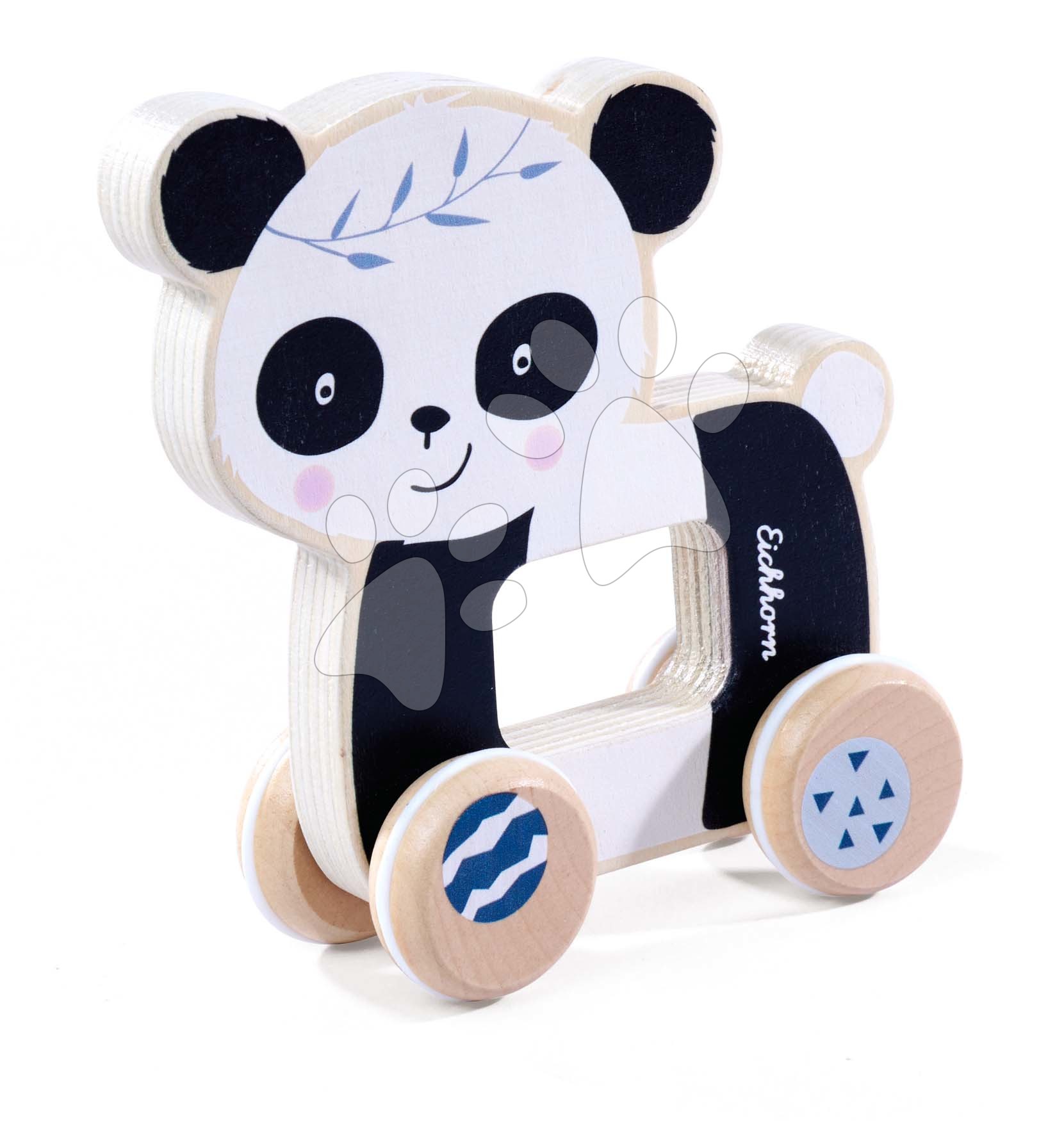 Dřevěné autíčko Panda EH Push Animal Eichhorn délka 12 cm od 12 měsíců