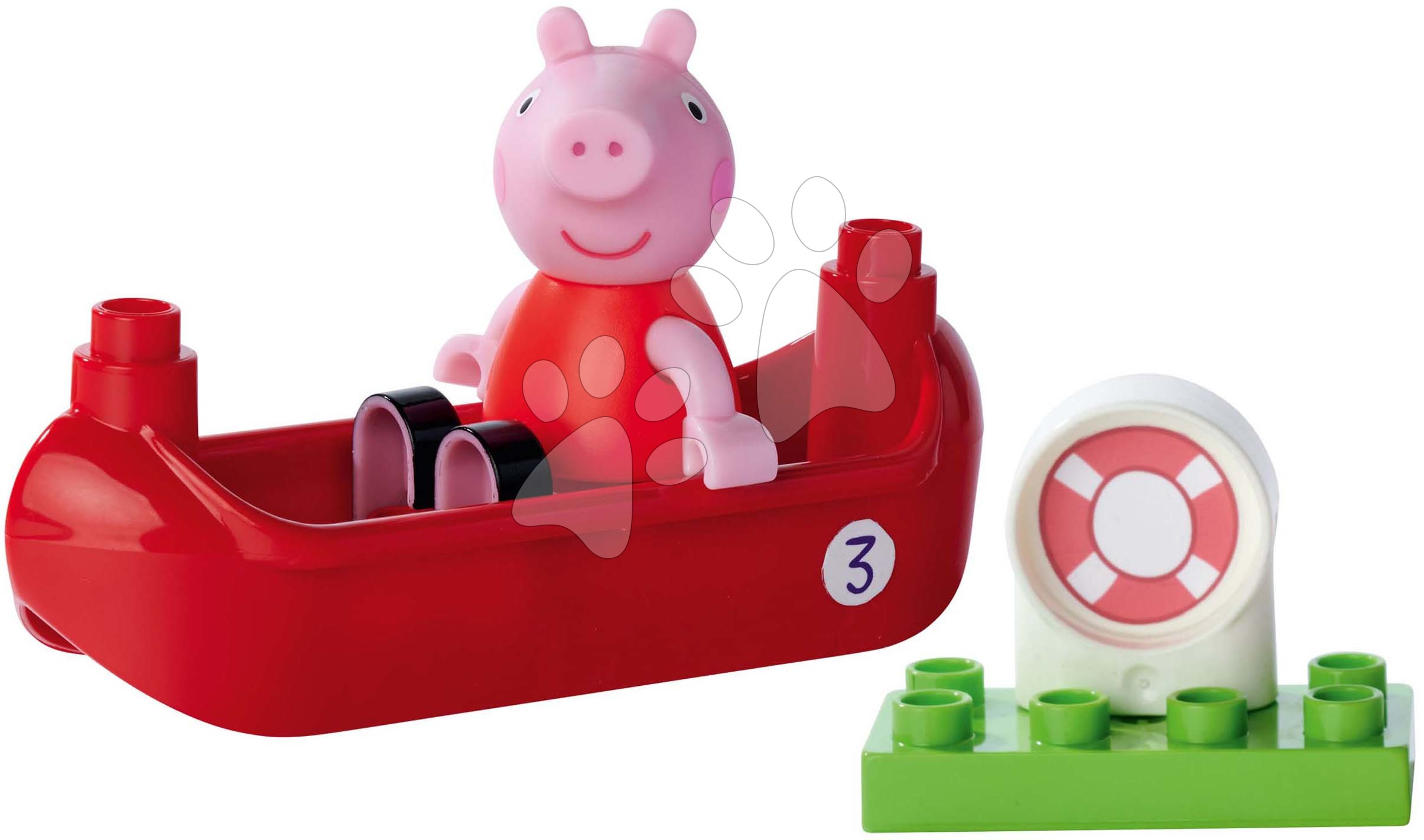 Stavebnica Peppa Pig Starter Set PlayBig Bloxx BIG s figúrkou - s člnom od 1,5-5 rokov
