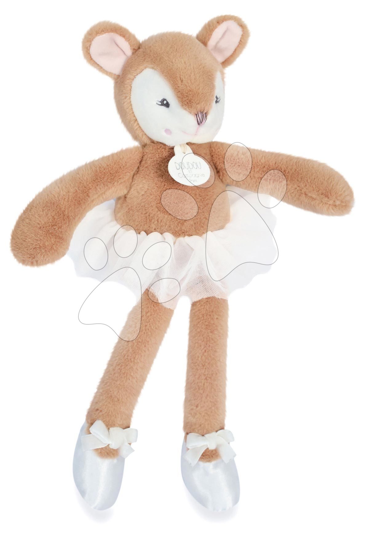 Plyšová bábika jelenček Deer My Doudou Ballerine Doudou et Compagnie hnedá 30 cm v darčekovom balení od 0 mes