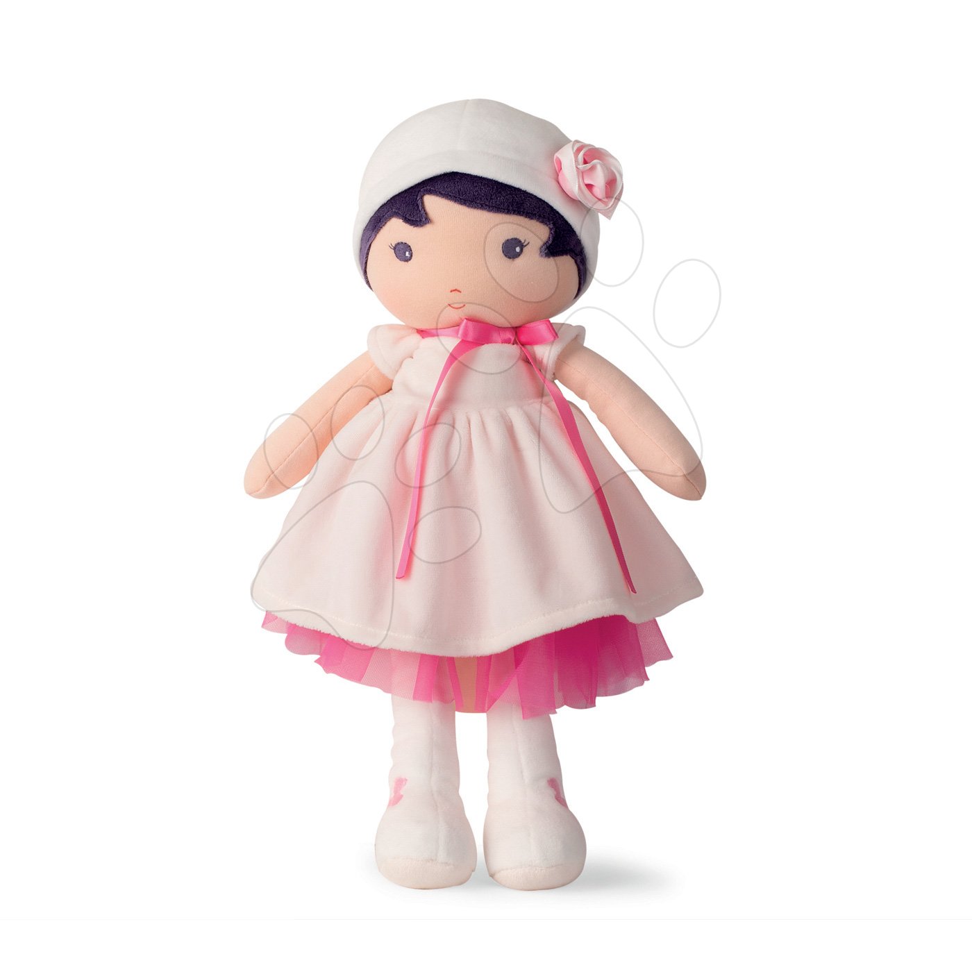 Kaloo bábika pre bábätká Perle K Tendresse 40 cm v bielych šatách z jemného textilu v darčekovom balení 962089
