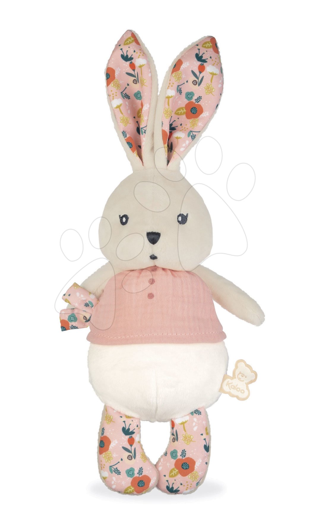 Hadrová panenka zajíček Coquelicot Rabbit Doll Poppy K\'doux Kaloo růžový 25 cm z jemného materiálu od 0 měsíců