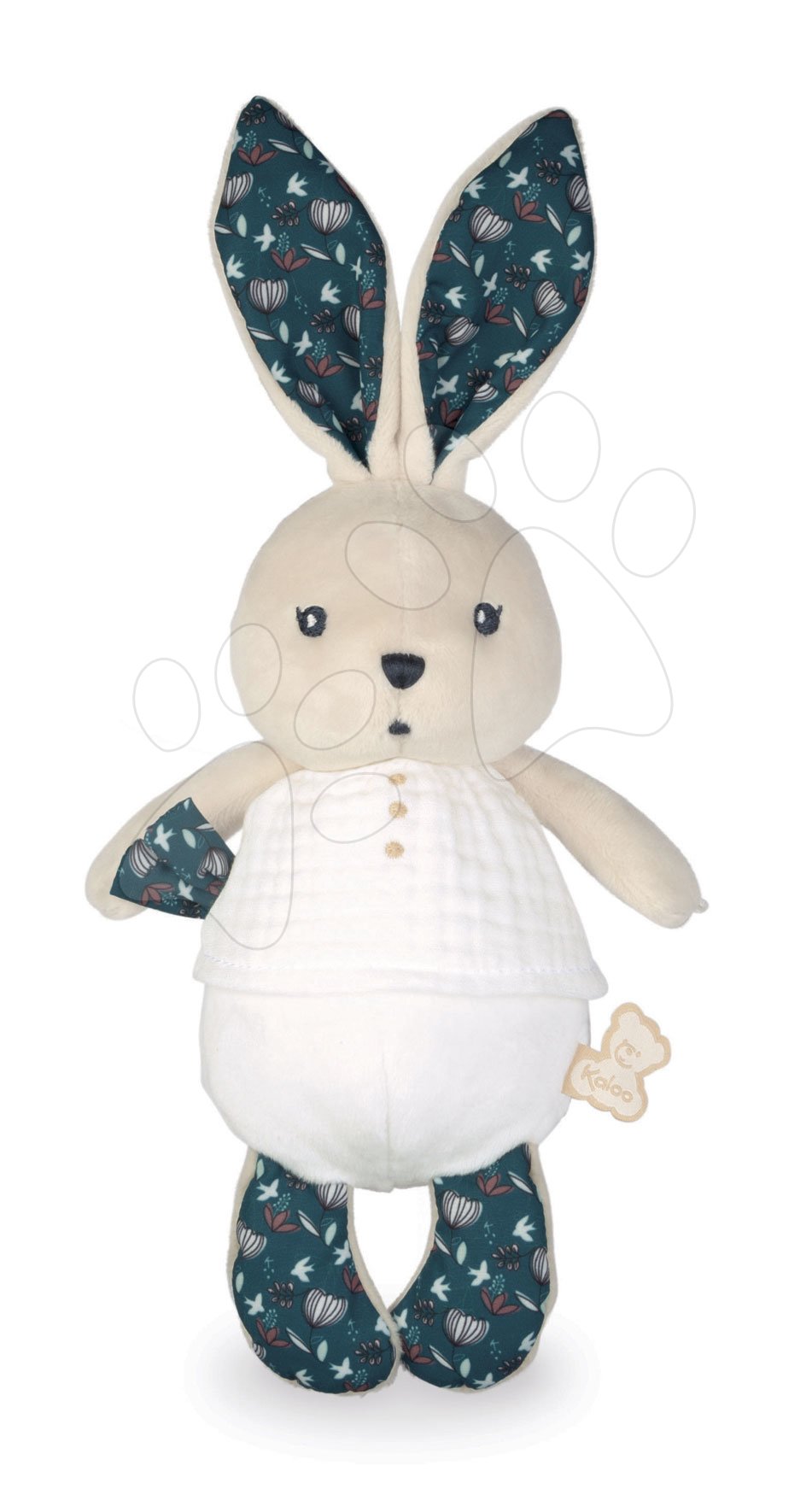 Handrová bábika zajačik Nature Rabbit Doll K\'doux Kaloo biely 25 cm z jemného materiálu od 0 mes