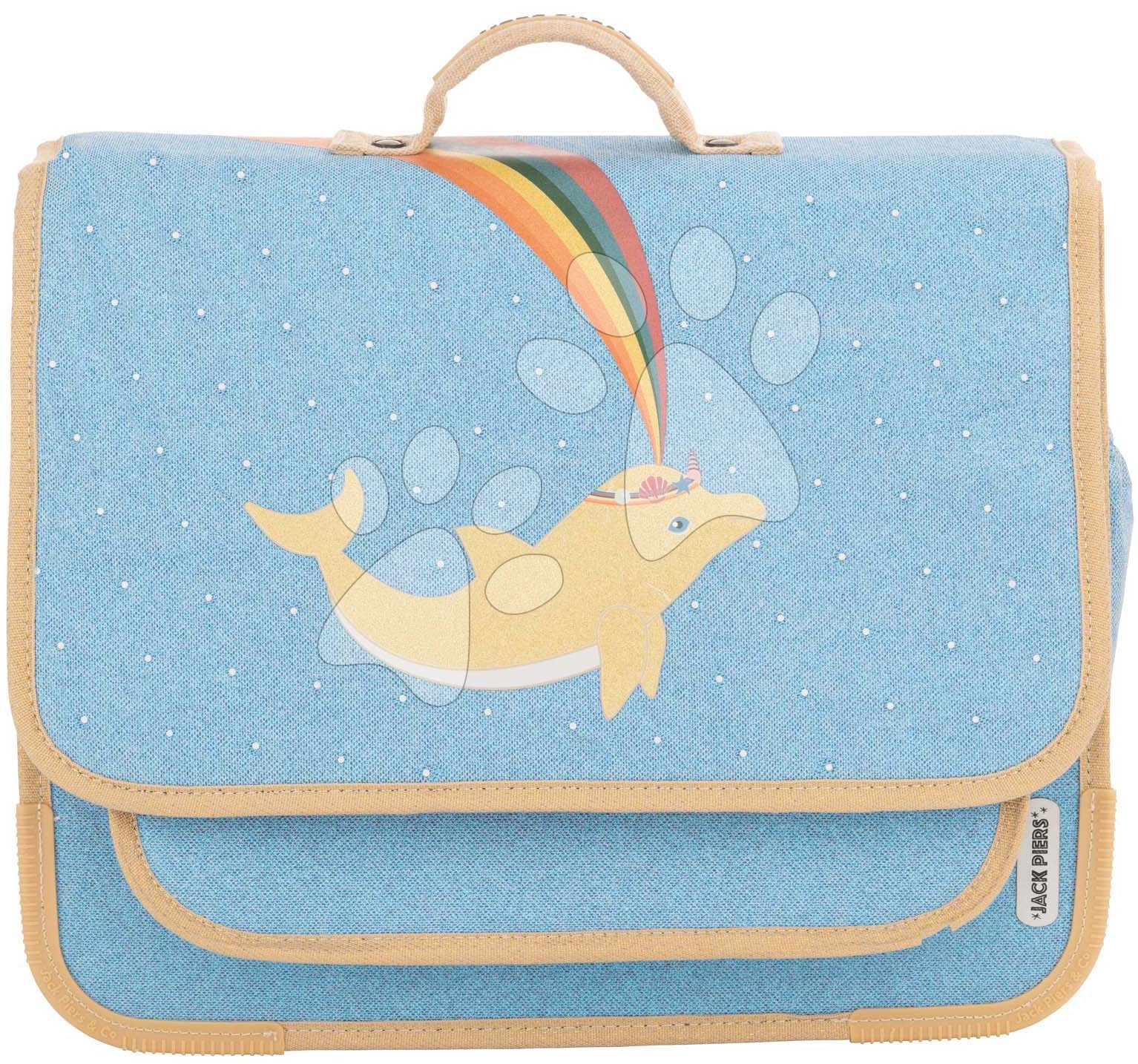 Školská aktovka Schoolbag Paris Large Dolphin Jack Piers ergonomická luxusné prevedenie od 6 rokov 38*32*15 cm