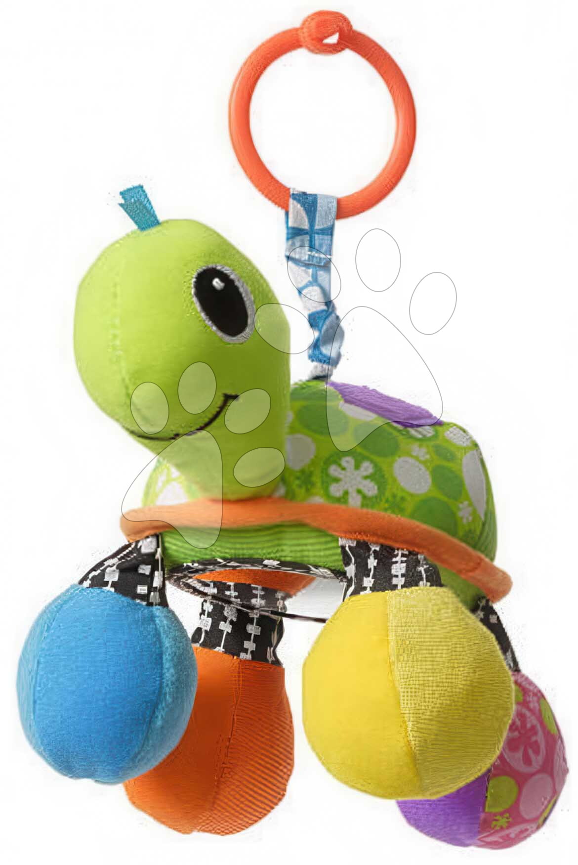 Závesná korytnačka so zrkadlom Turtle Mirror Pal Green Infantino na kočík alebo autosedačku od 0 mes