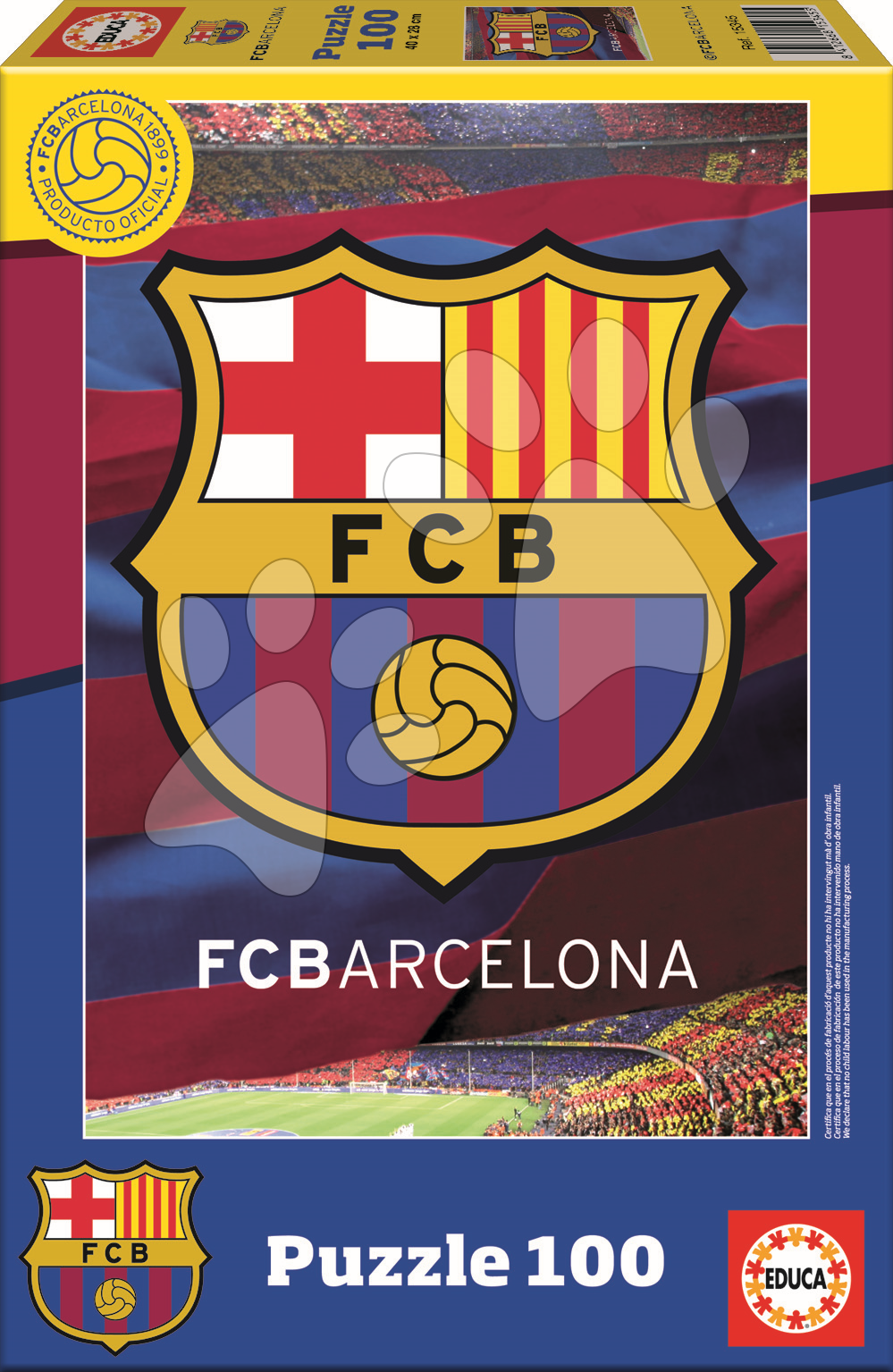 Detské puzzle od 100-300 dielov - Puzzle FC Barcelona Educa 100 dielov od 6 rokov