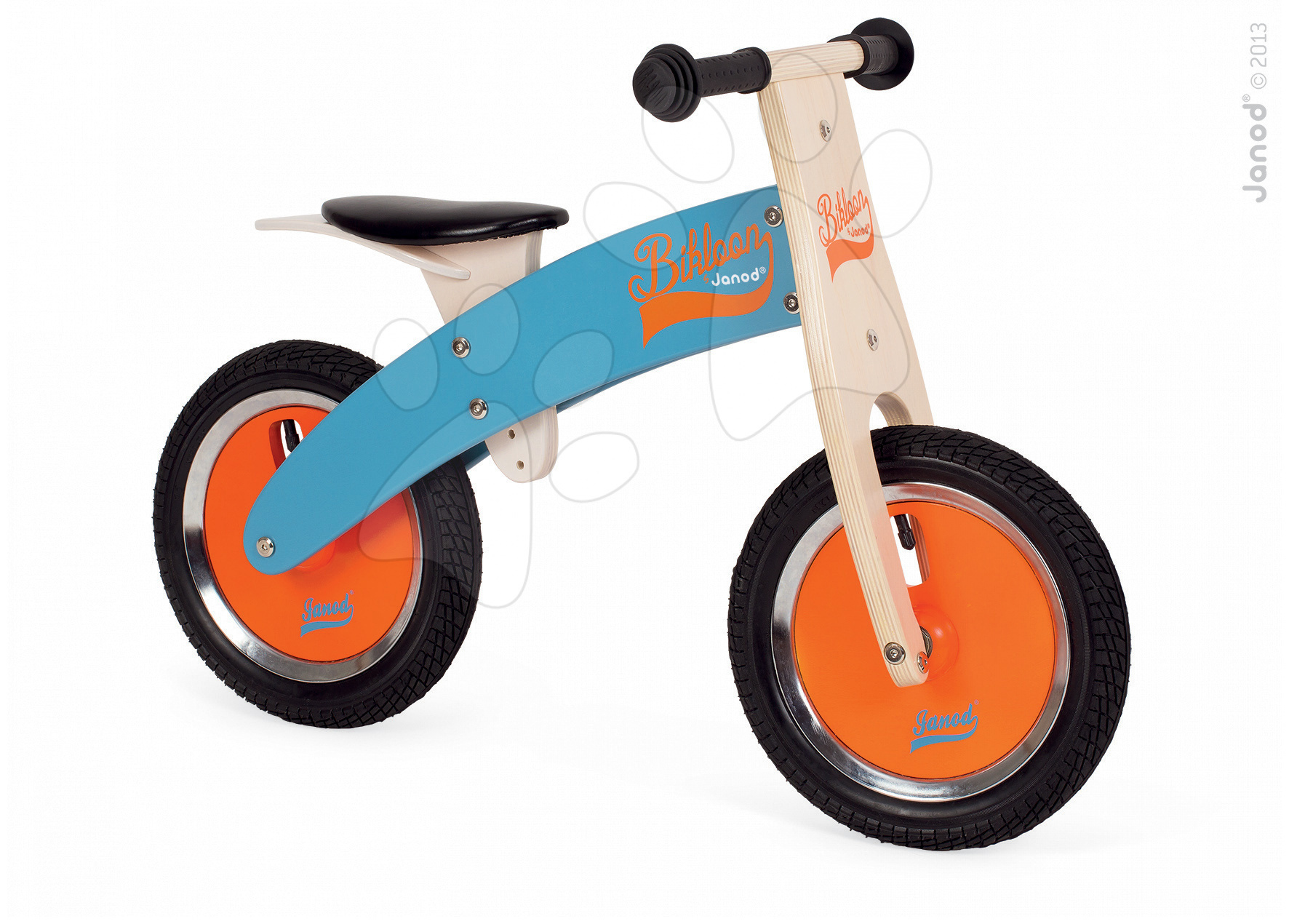 E-shop Janod drevený bicykel Bikloon Blue&Orange 03265 modro-oranžový