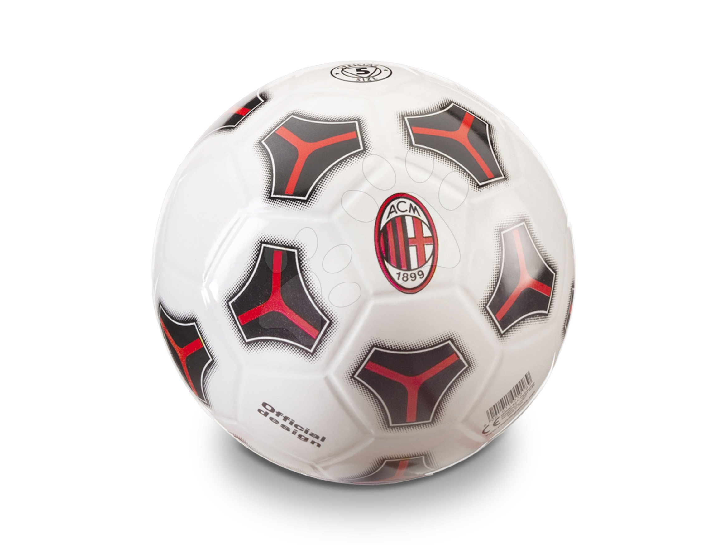 Futbalová lopta gumená A.C. Milan Mondo veľkosť 230 mm