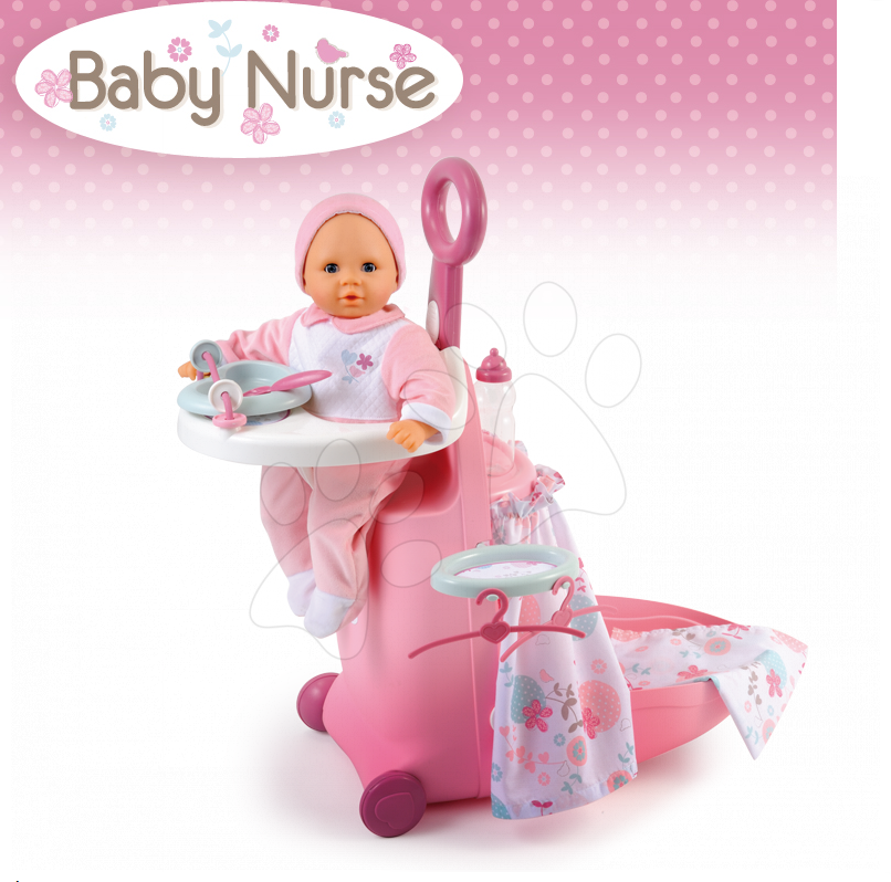 Prebaľovací vozík a postieľka pre bábiku Baby Nurse Smoby