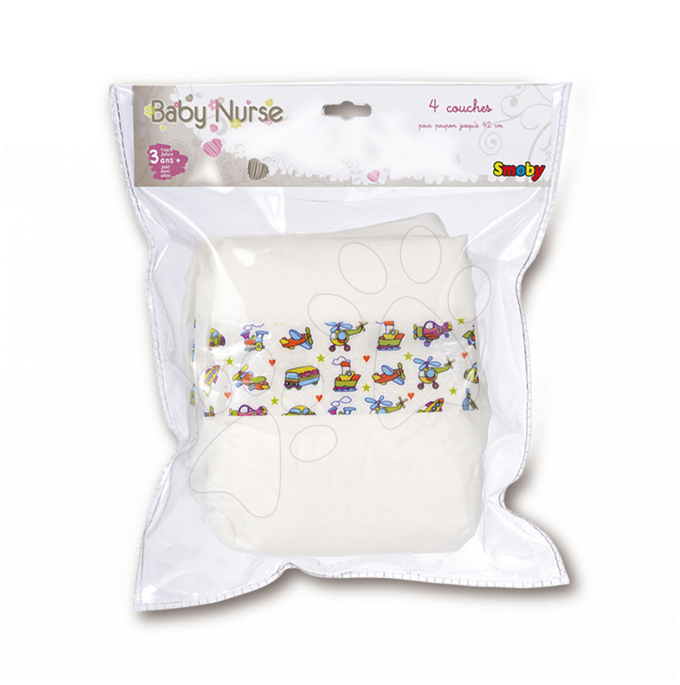 Accesorii pentru păpuși - Set scutece Baby Nurse Smoby pentru păpuşă de 42 cm 4 bucăţi