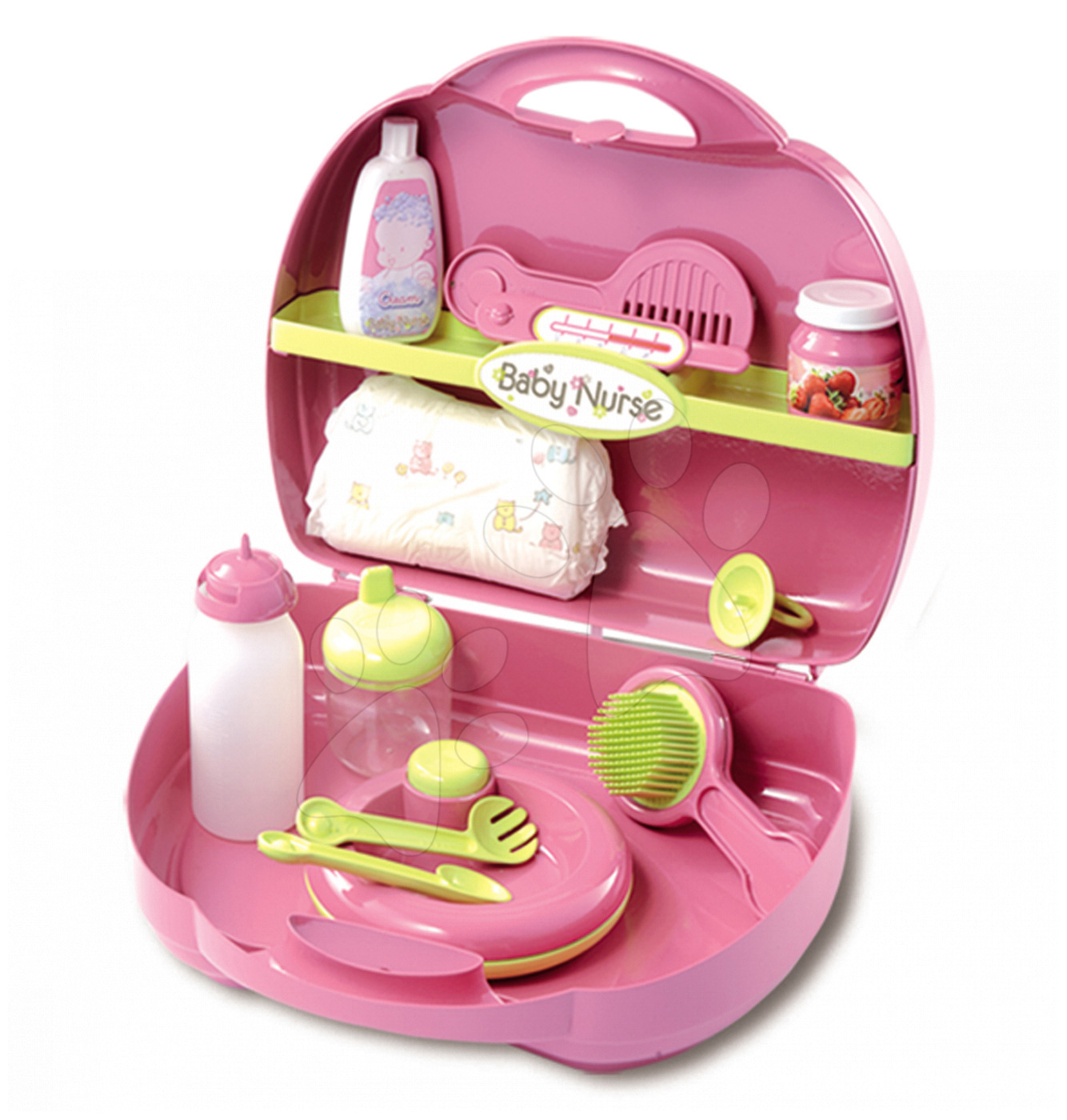 Smoby prebaľovací set Baby Nurse pre bábiku 024395 ružovo-zelený