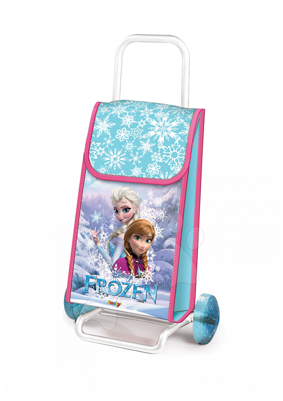 Obchody pre deti - Nákupná taška Frozen Smoby na kolieskach trblietavá