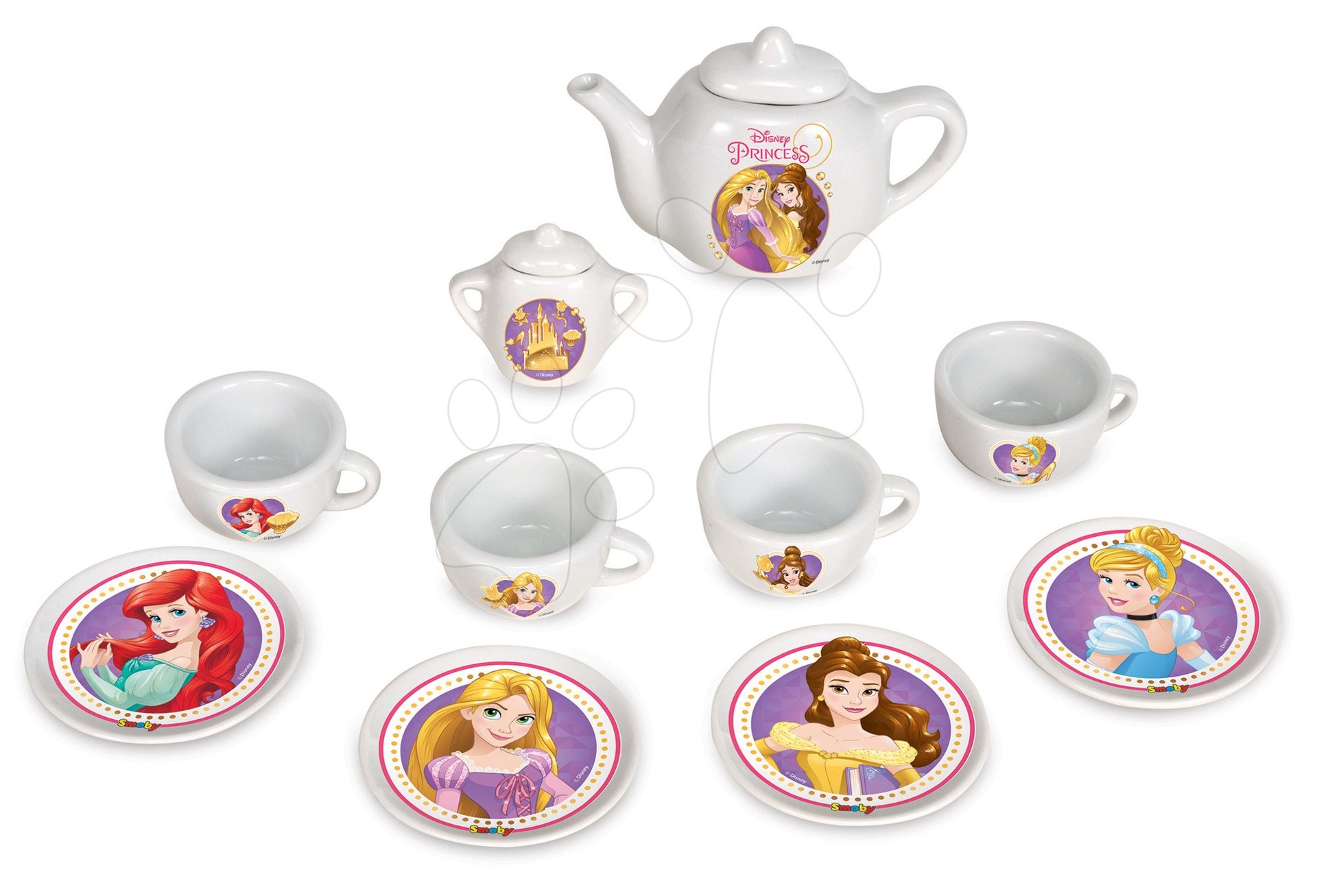 Smoby detská čajová súprava z porcelánu Princezné 24723 biela