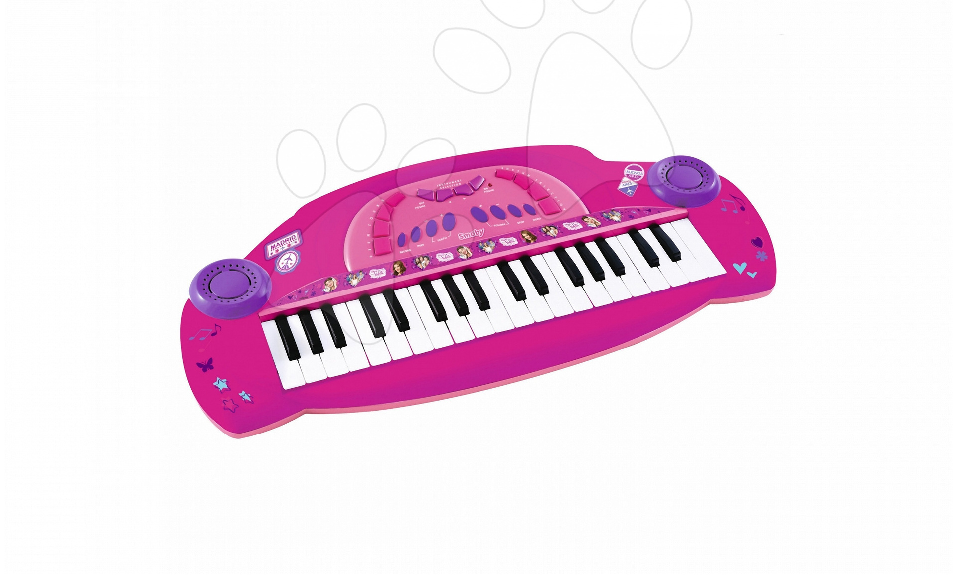 SMOBY 27224 Violetta piano elektronické hudobné biele so zvu