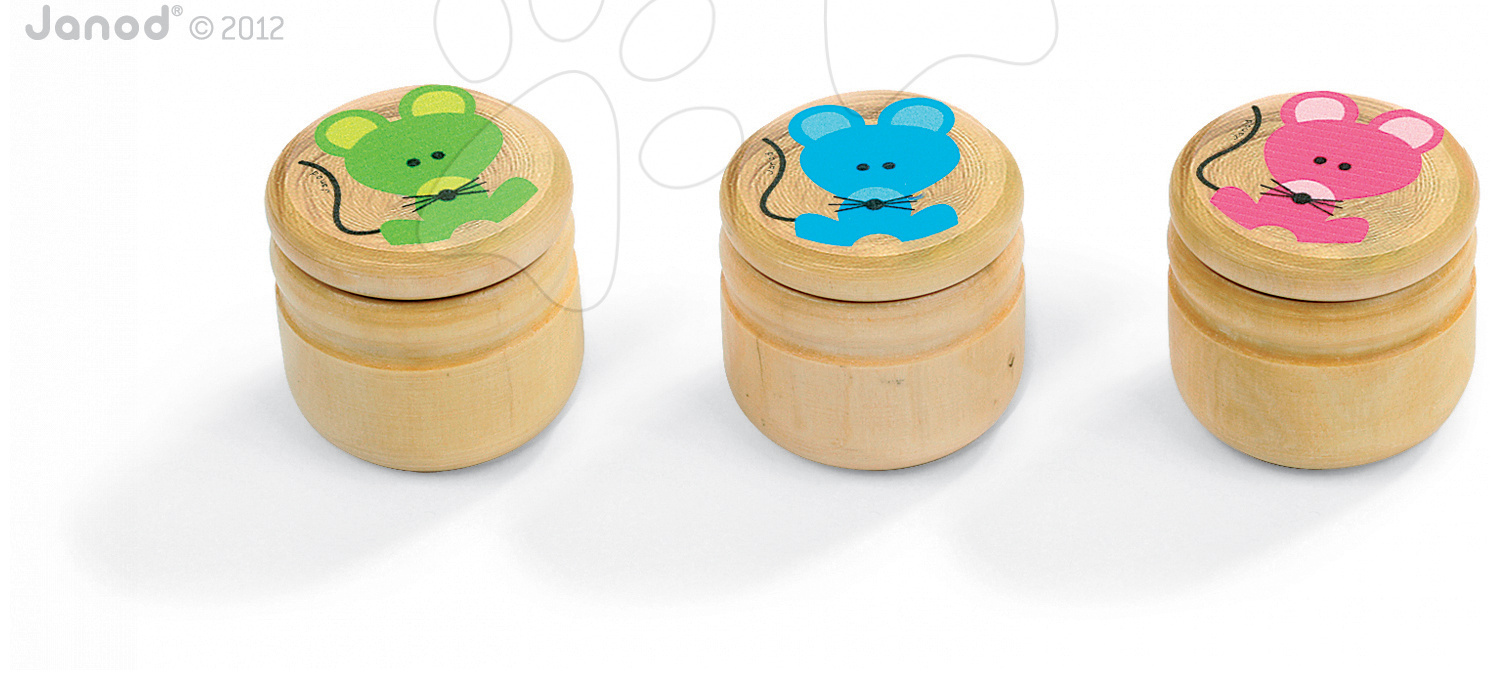 Drevené hračky - Drevená tradičná hračka Mouse Decoration Tooth Box Janod 