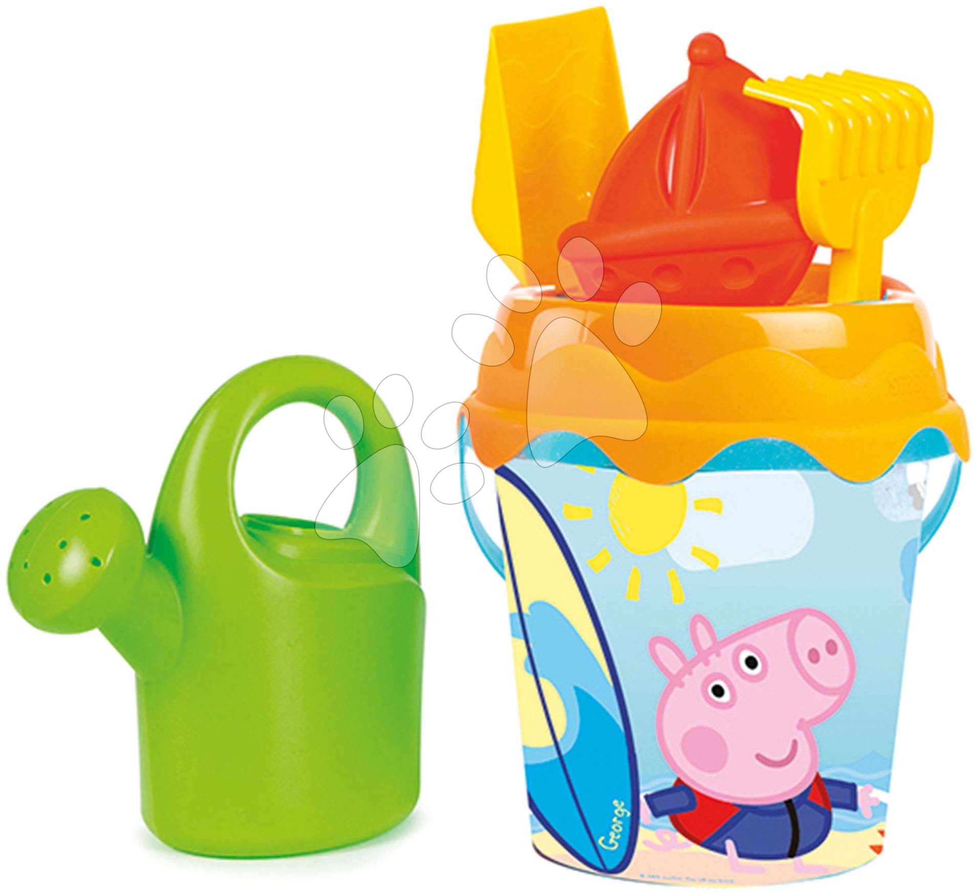 Kbelík set Peppa Pig Garnished Bucket Smoby s konví 17 cm výška od 18 měsíců