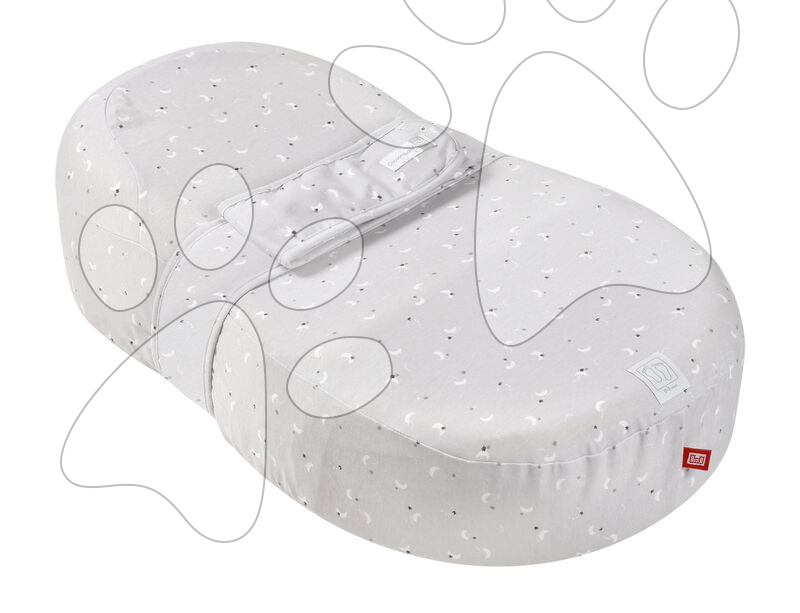 Babafészek Cocoonababy® 10° Jersey Moon & Stars Red Castle streccs lepedővel és lágy mintával 0-3 hónapos babáknak