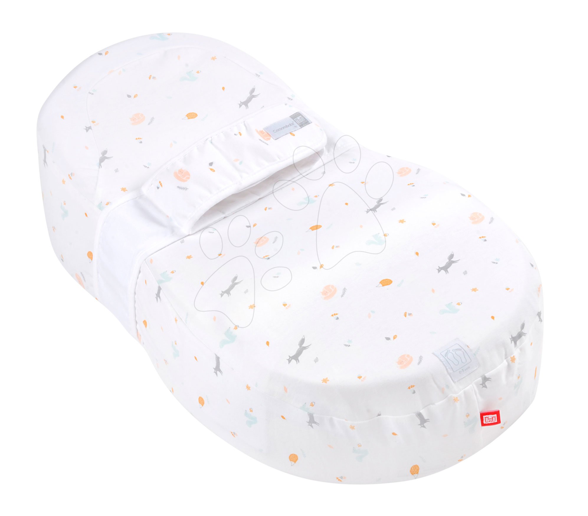 Hnízdo na spaní Cocoonababy® pro miminka Red Castle Happy Fox 0–4 měsíců s veselou liškou (s doplňky)