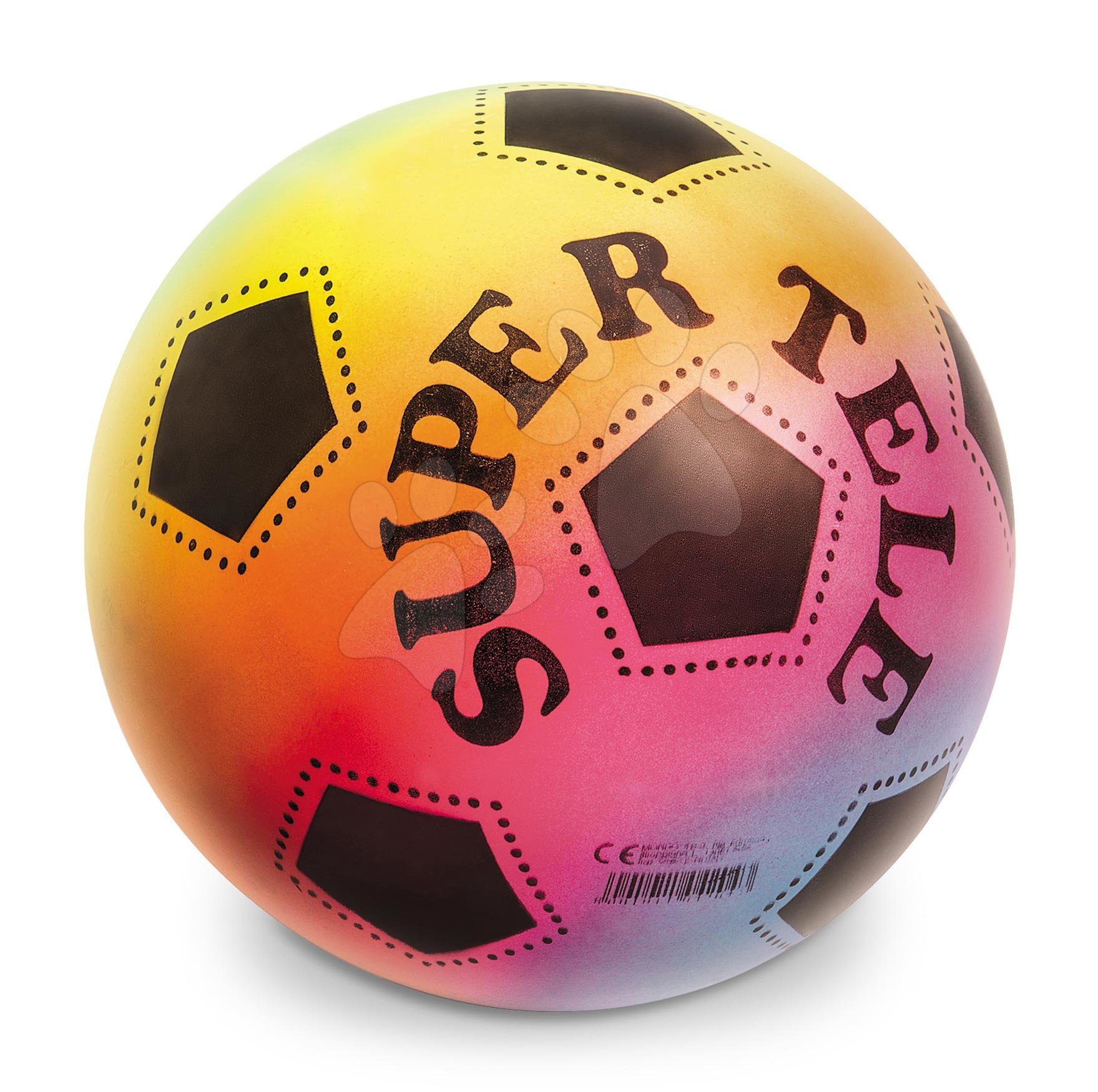 E-shop Futbalová lopta dúhová BioBall Supertele Mondo gumová 23 cm