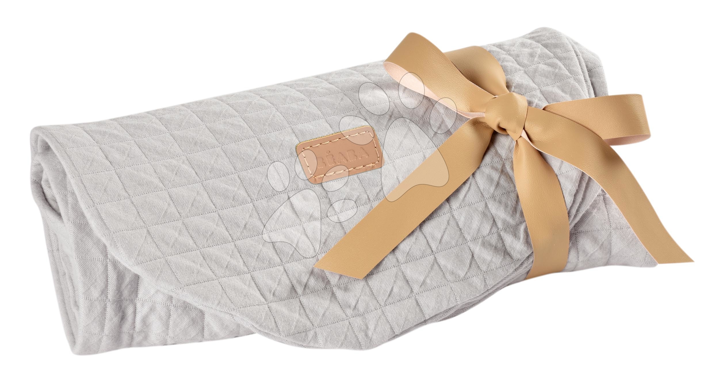 E-shop Obliečka na dojčiaci vankúš Big Flopsy™ Fitted Sheet Beaba Fleur de Coton® Pearl Grey sivá