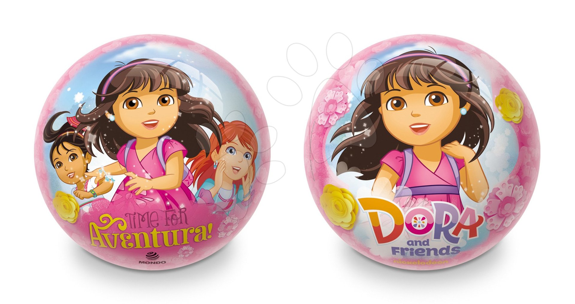 Pohádkové míče - Gumový pohádkový míč Dora Time Mondo 23 cm