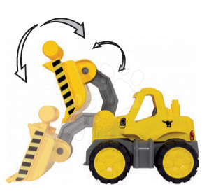 Homlokrakodó Wheel Loader Power Worker BIG munkagép 47 cm gumikerekekkel 2 éves kortól