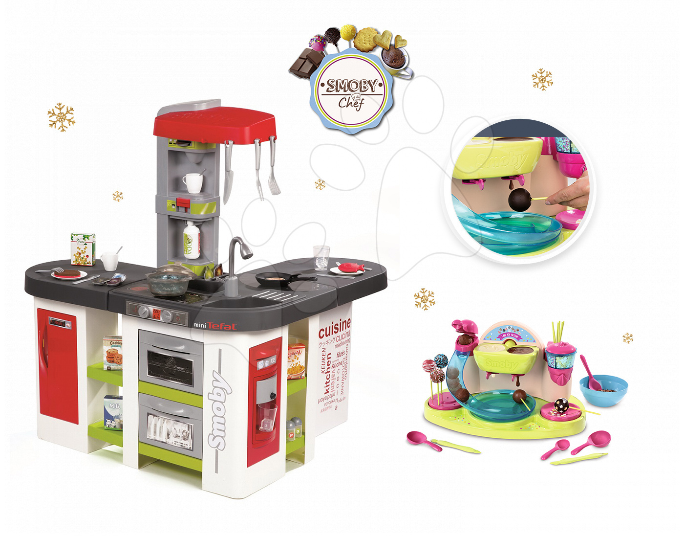Smoby veľká kuchynka Tefal Studio XXL so zvukmi a výroba lízaniek s čokolády 311018-9