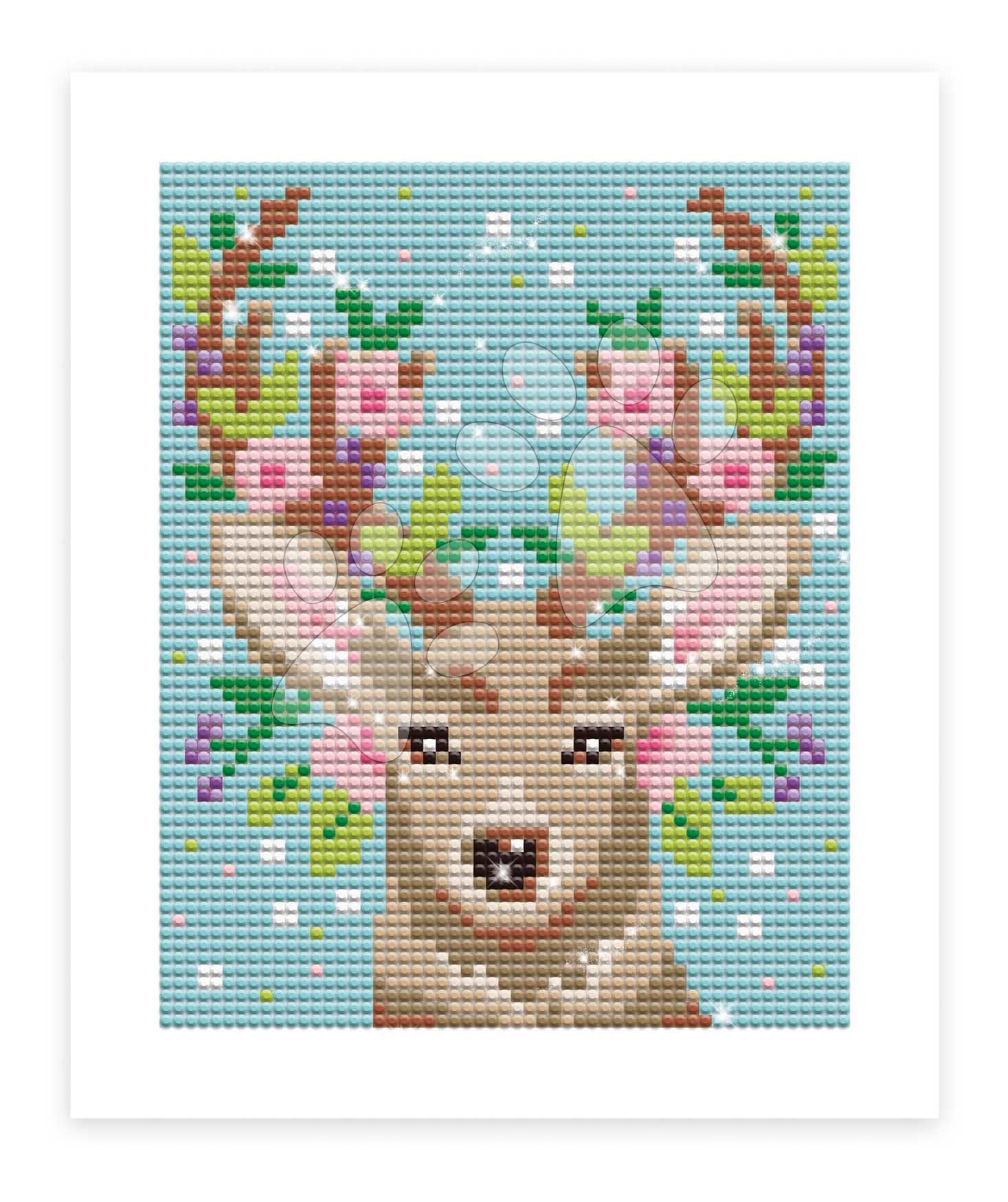 Maxi kreatívna sada Trblietavý obraz Jeleň Diamond Painting Stag Atelier Janod 3900 kamienkov od 8 rokov J07948