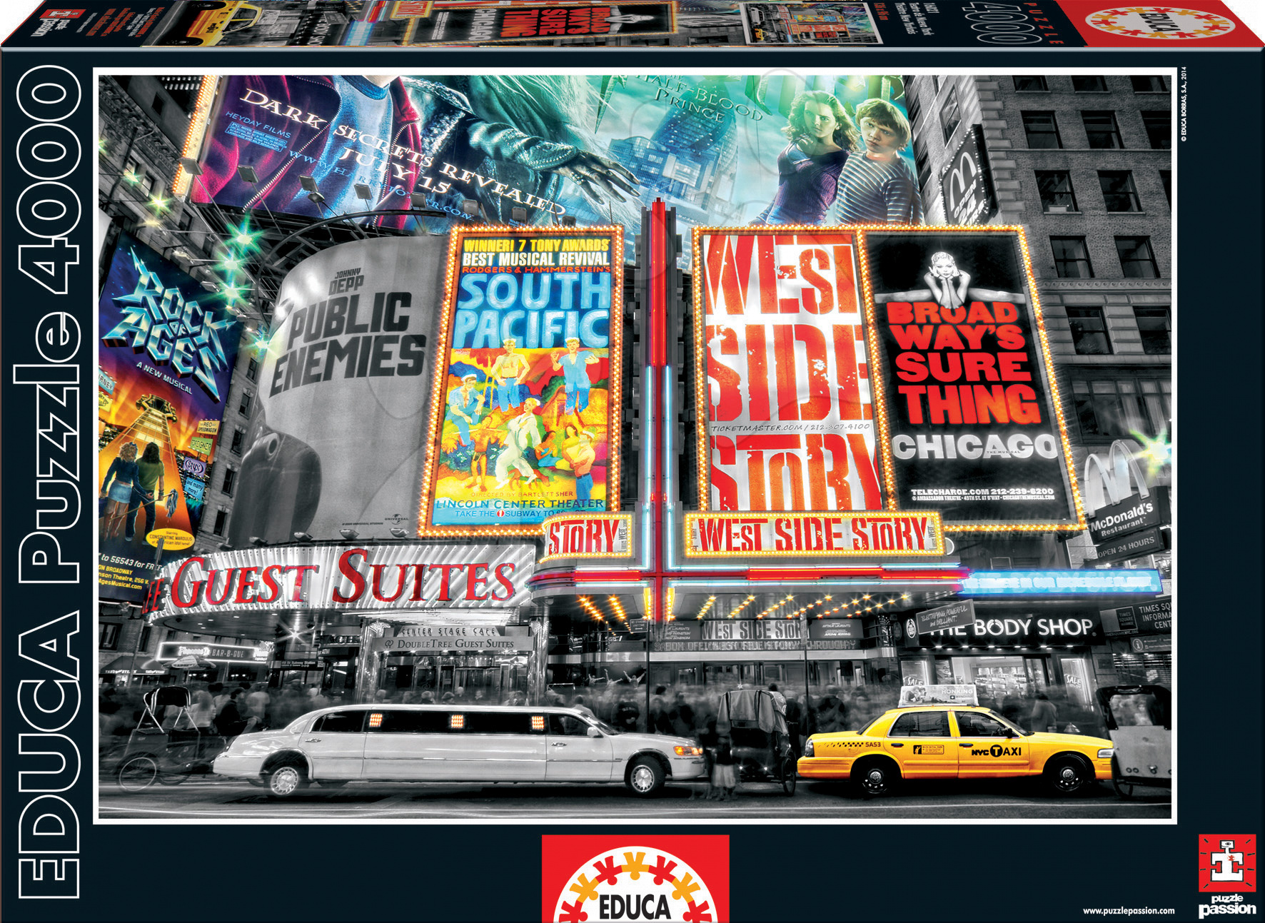 Puzzle 4000 - 8000 dielne - Puzzle Genuine New York Theatre Signs Educa 4000 dielov od 15 rokov