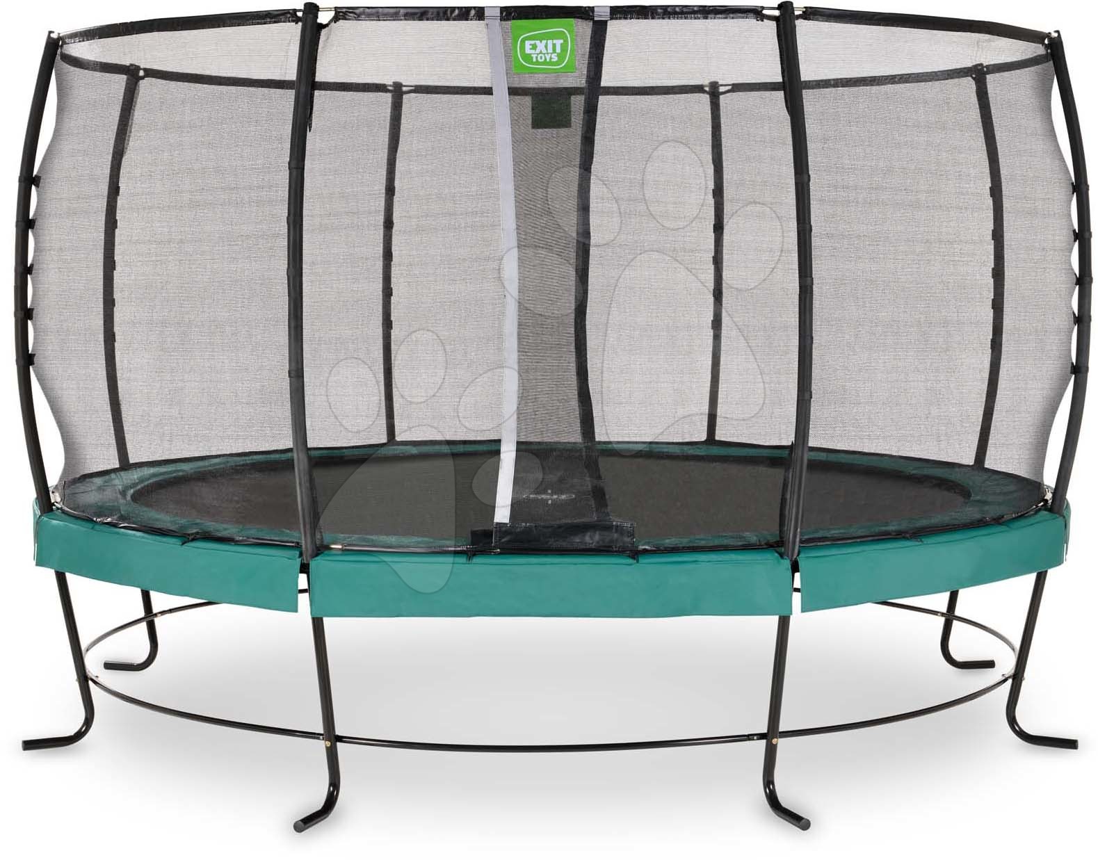 Trampolína s ochrannou sítí Lotus Premium Exit Toys průměr 427 cm zelená