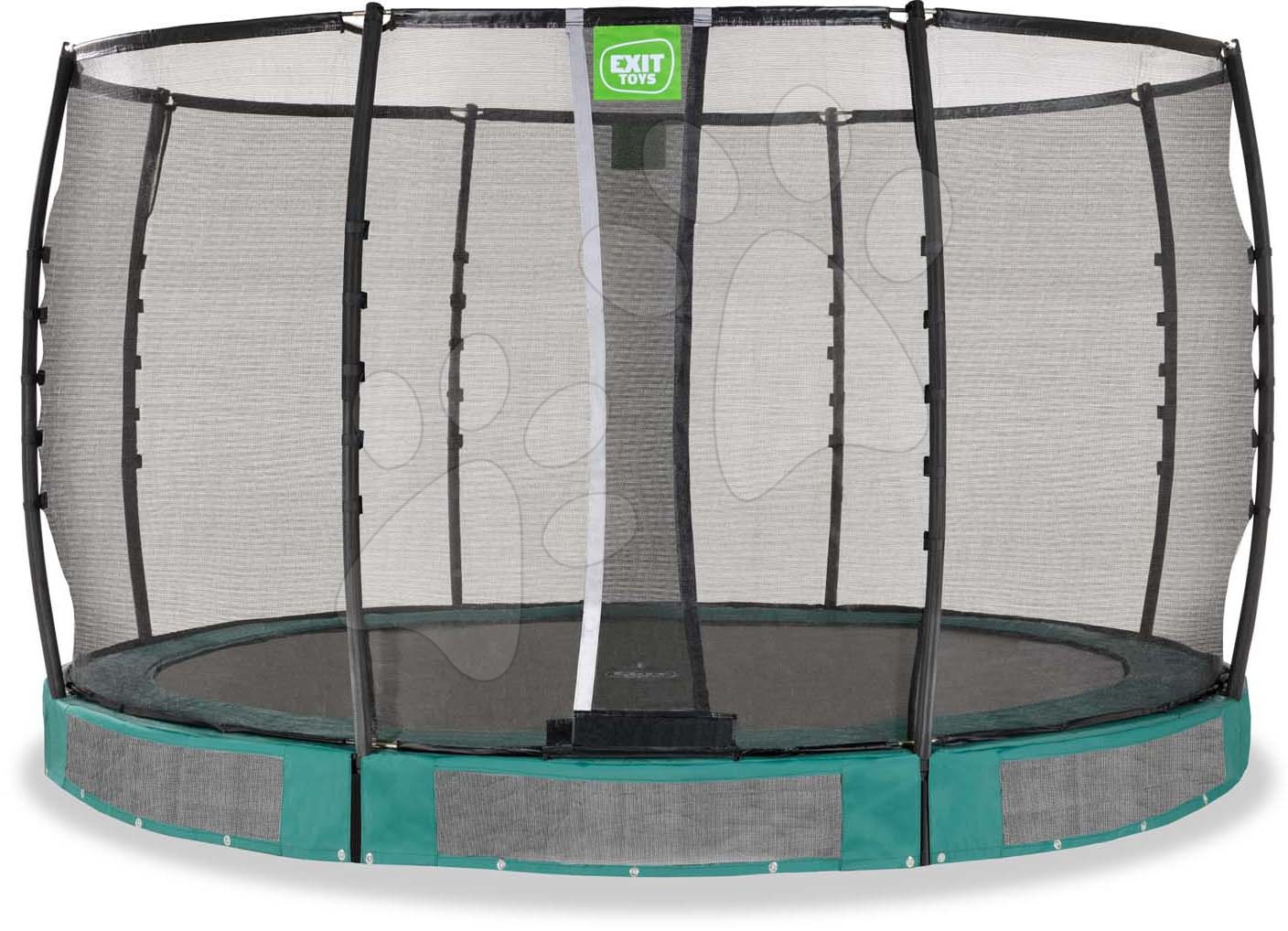 Trampolína s ochrannou sítí Allure Premium ground Exit Toys přízemní průměr 366 cm zelená