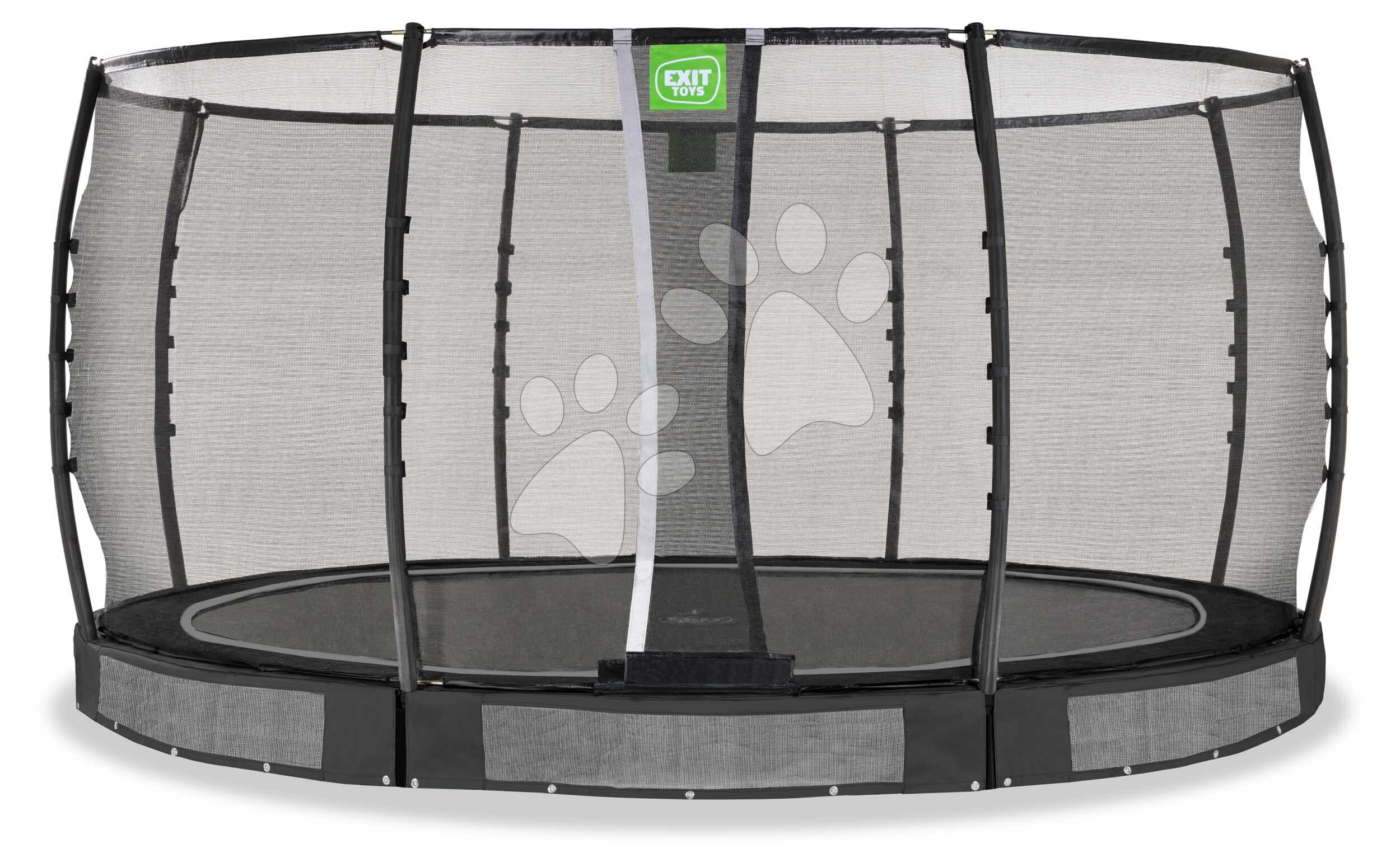 Trampolína s ochrannou sieťou Allure Premium ground Exit Toys prízemná priemer 427 cm čierna