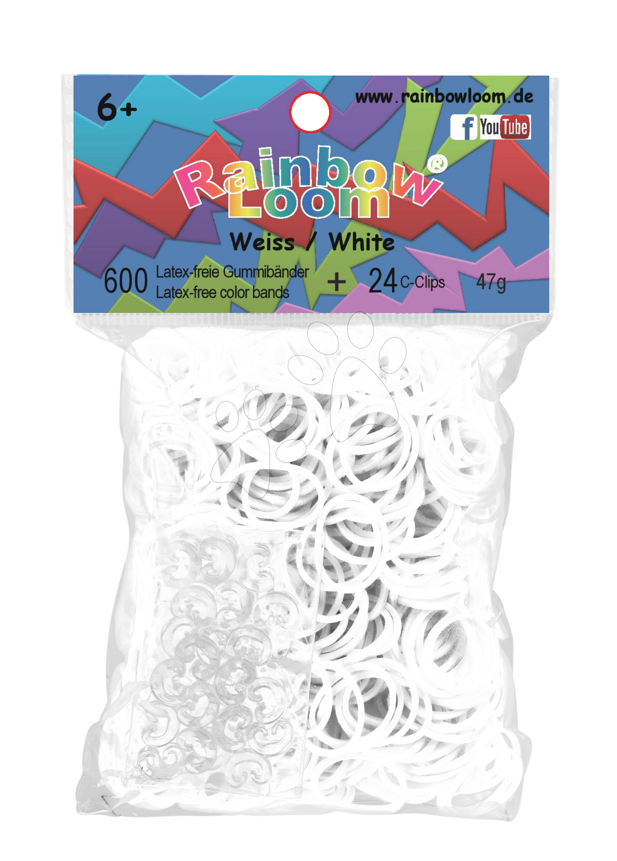 Rainbow Loom gyerek eredeti gumik 22079 fehér