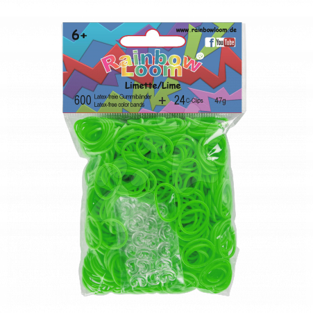 Rainbow Loom detské gumičky 20600 priesvitné svetlozelené