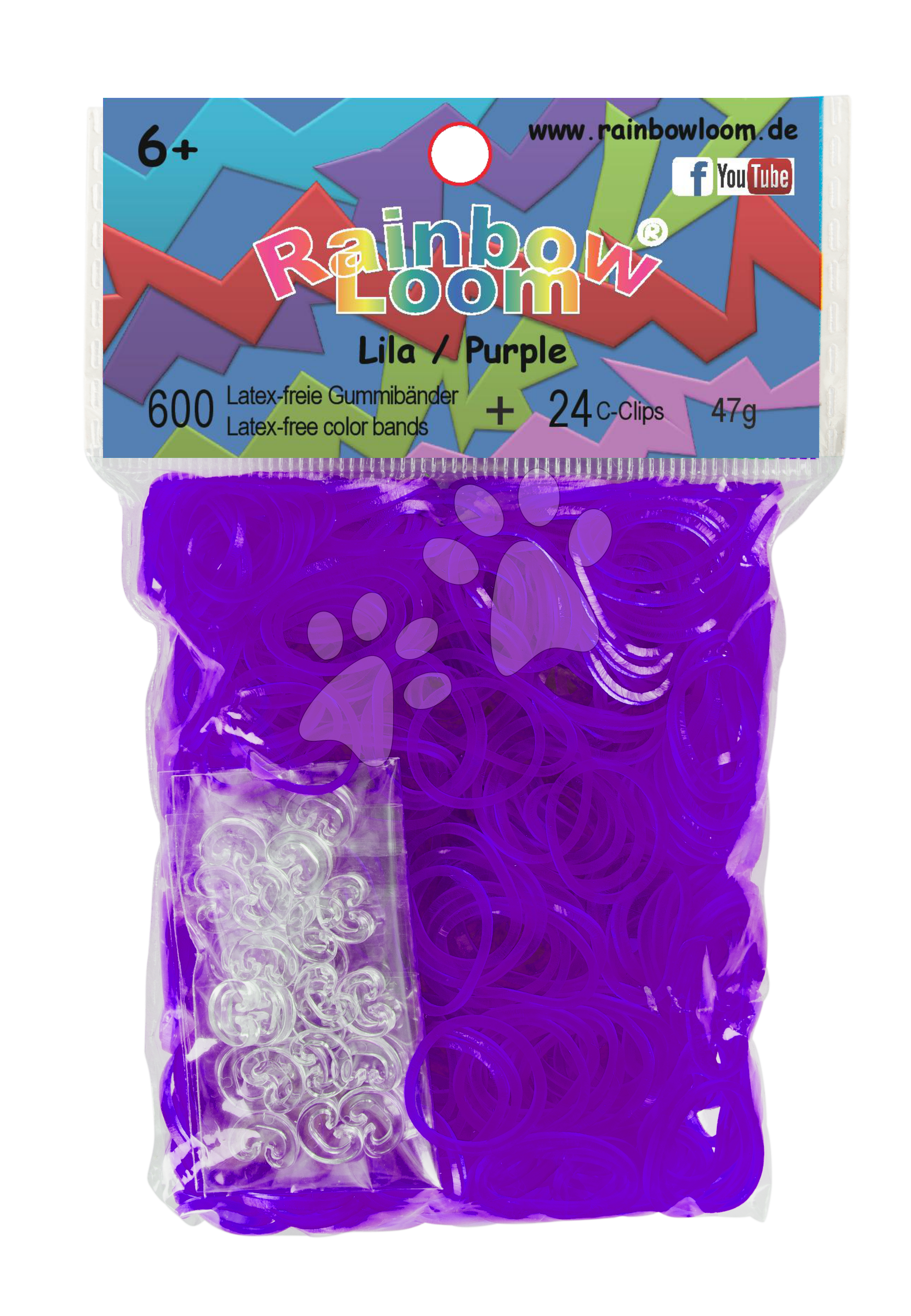 Rainbow Loom priesvitné gumičky 22062  fialové