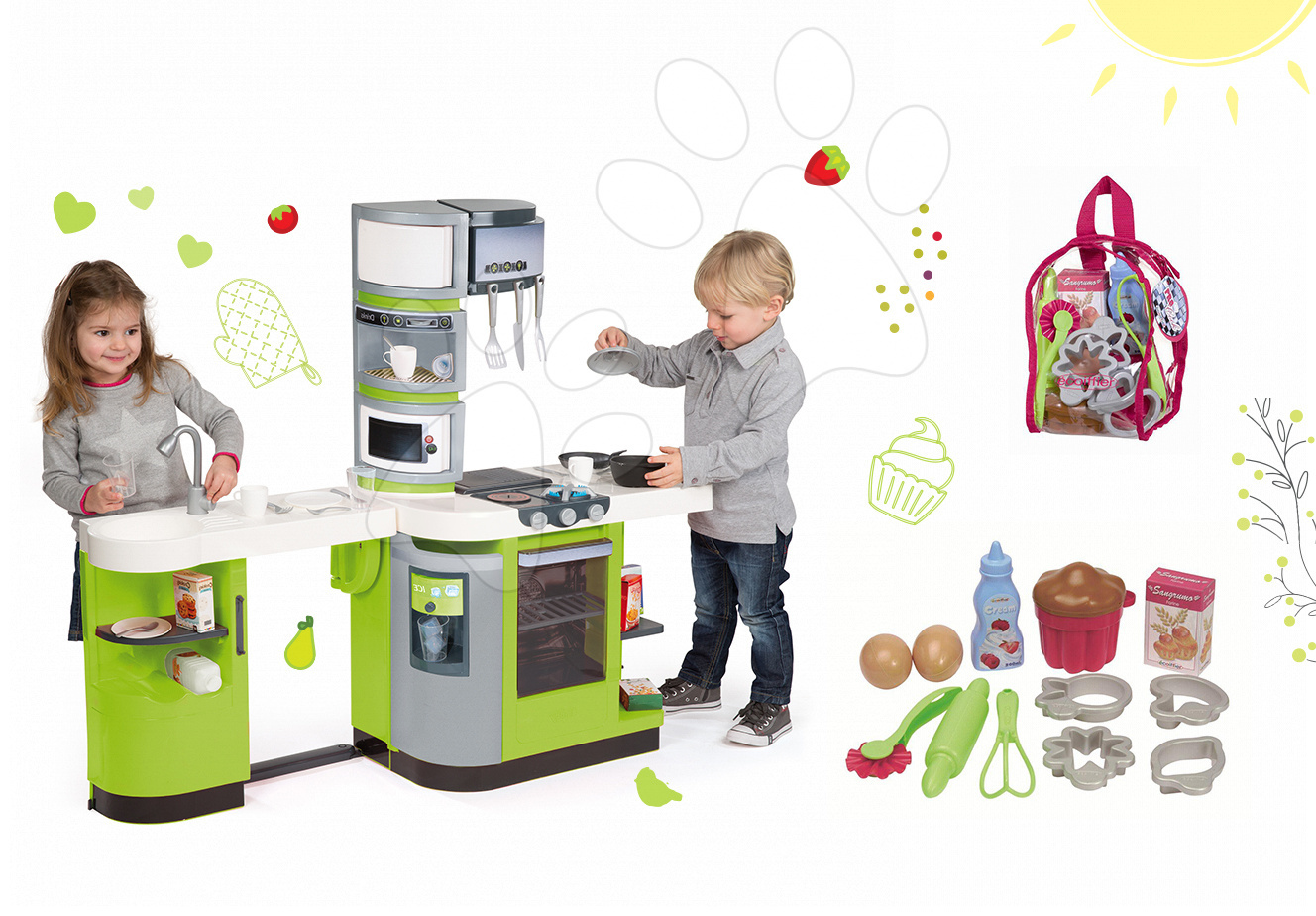 Smoby kuchynka CookMaster Verte a Écoiffier kuchynské doplnky 311102-16