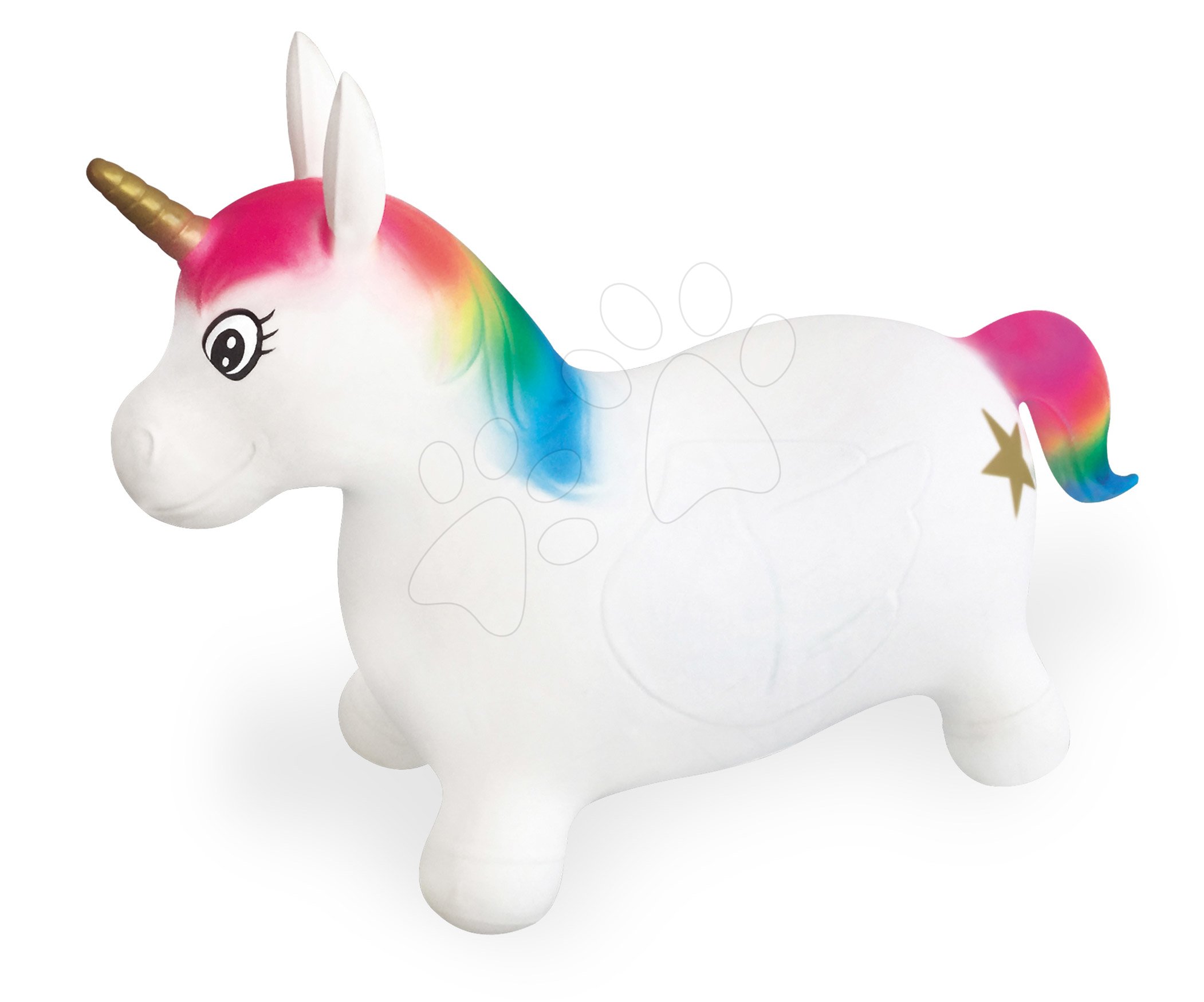 Mondo ugráló egyszarvú Unicorn Ride on gumiból fehér 9132